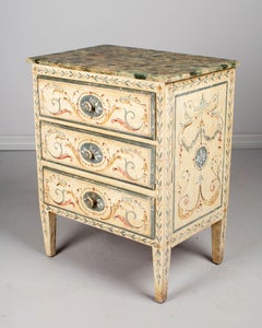 19th Century Florentine Style Cream Painted Chest of Drawers