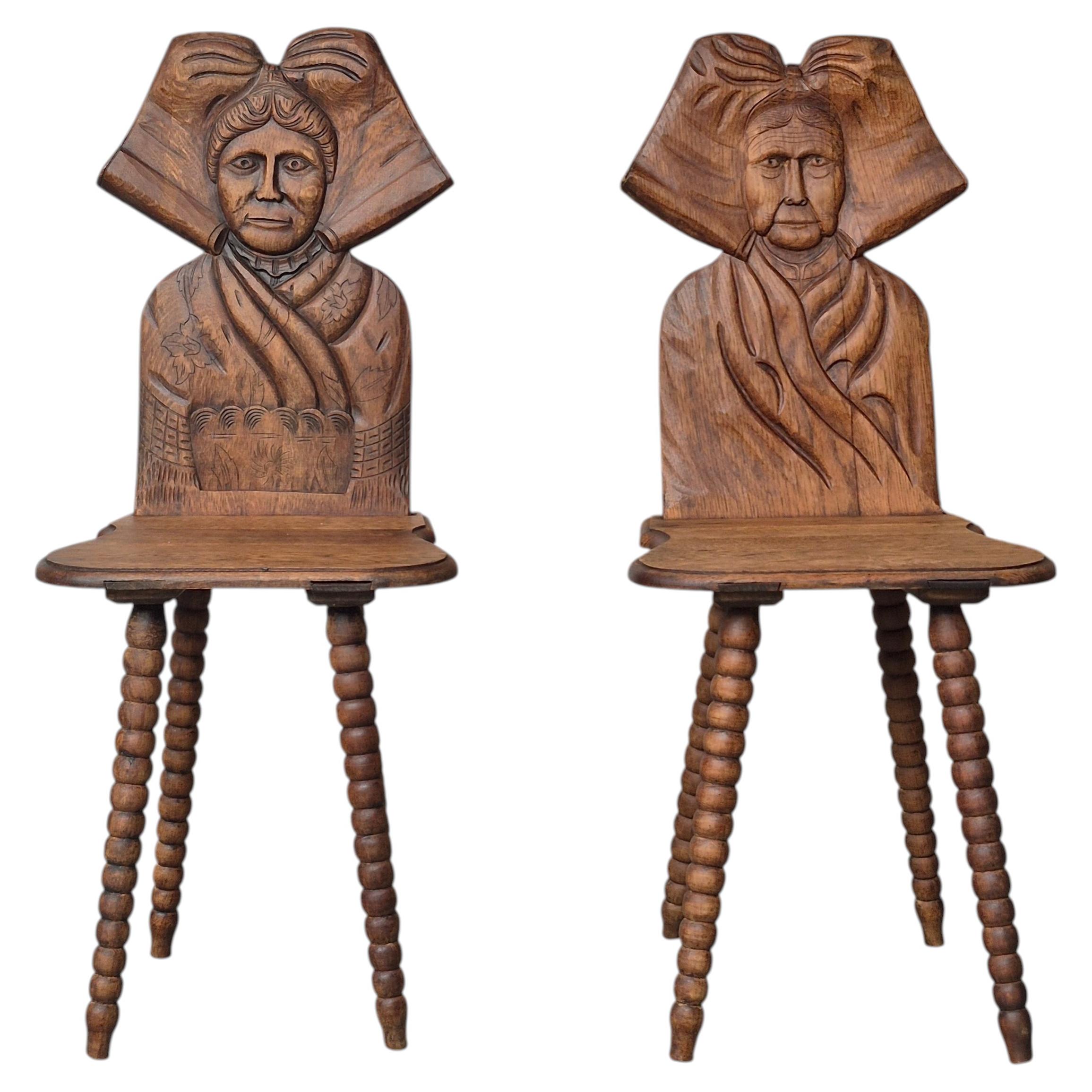 19th c folk art chairs
