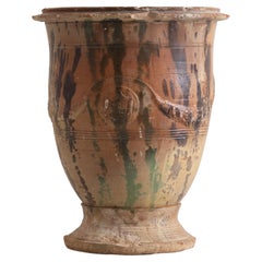 Vase de jardinière d'Anduze français du 19e siècle signé Boisset