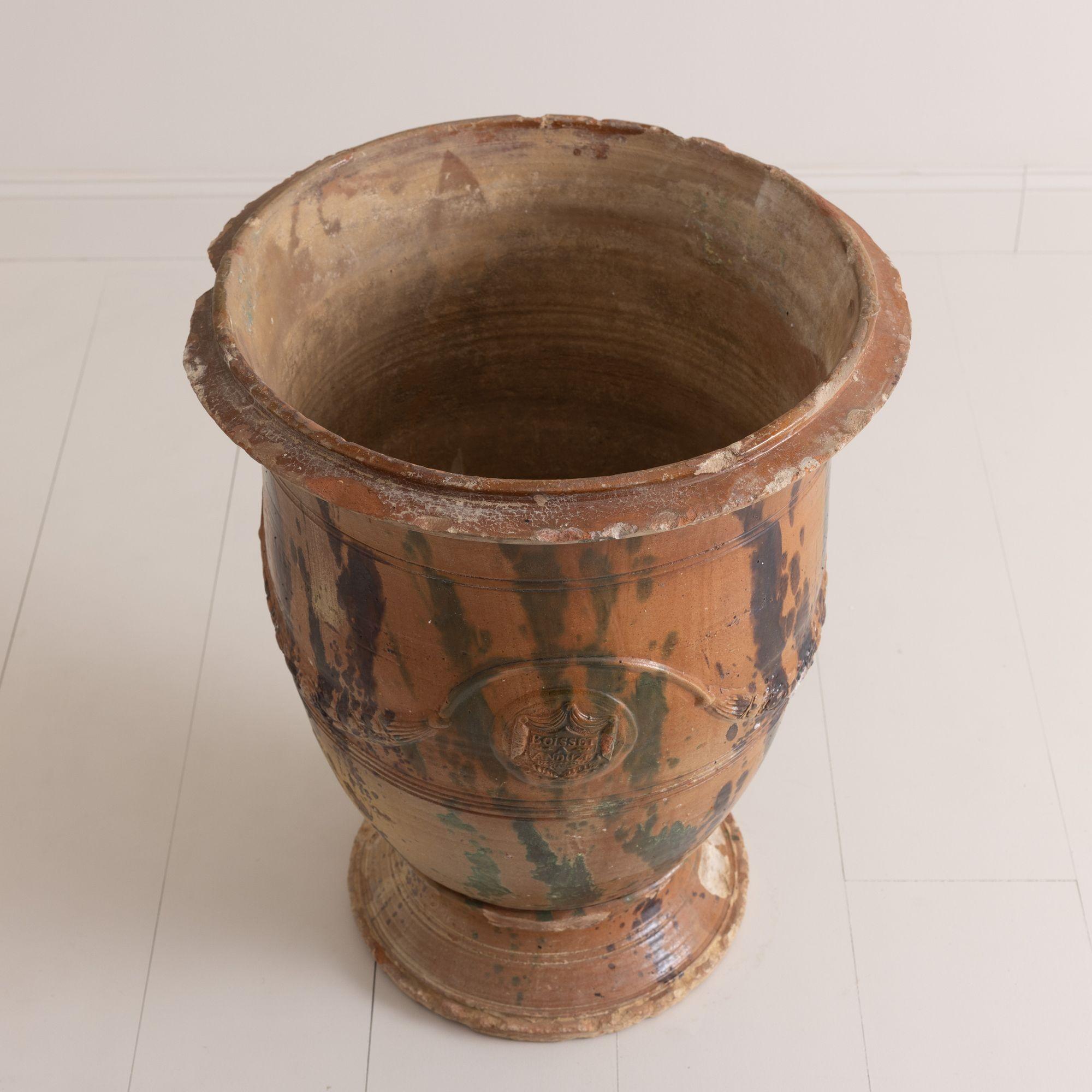 19th C. French Anduze Jardiniere Vase Signed Boisset For Sale 5