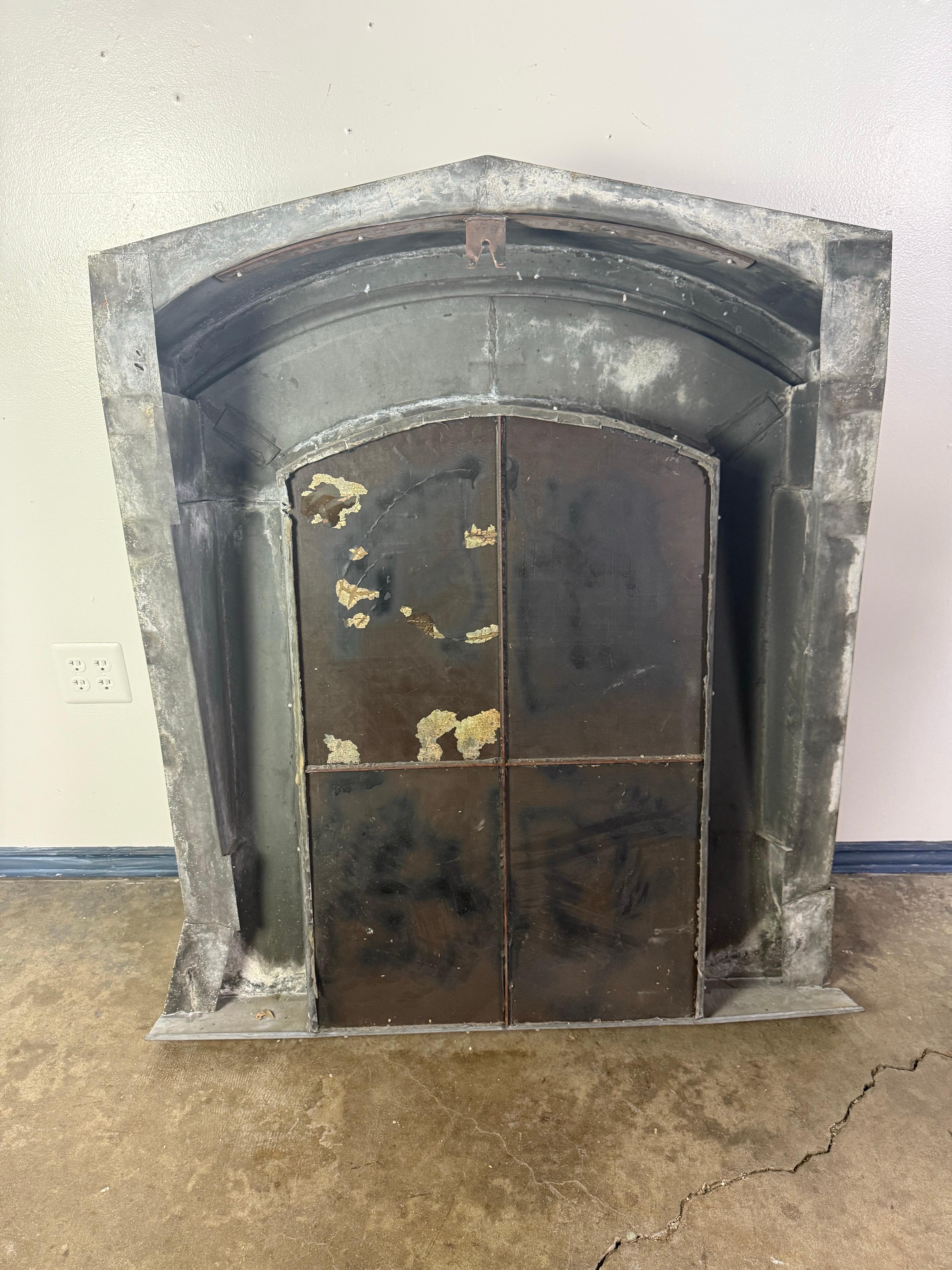 19th C. French Architectural Dormer Mirror For Sale 5