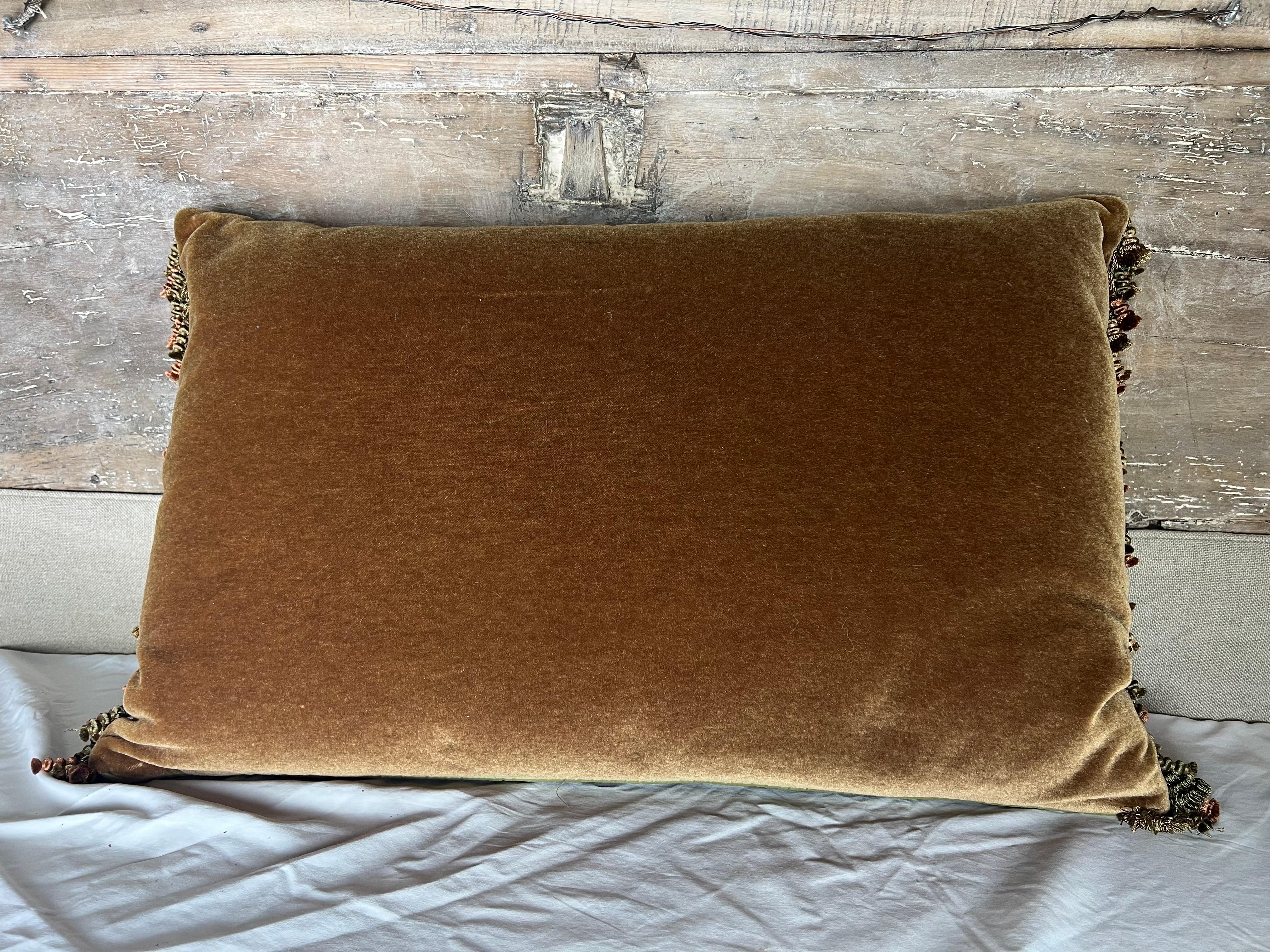 19th C. French Aubusson Bed Pillow For Sale 4