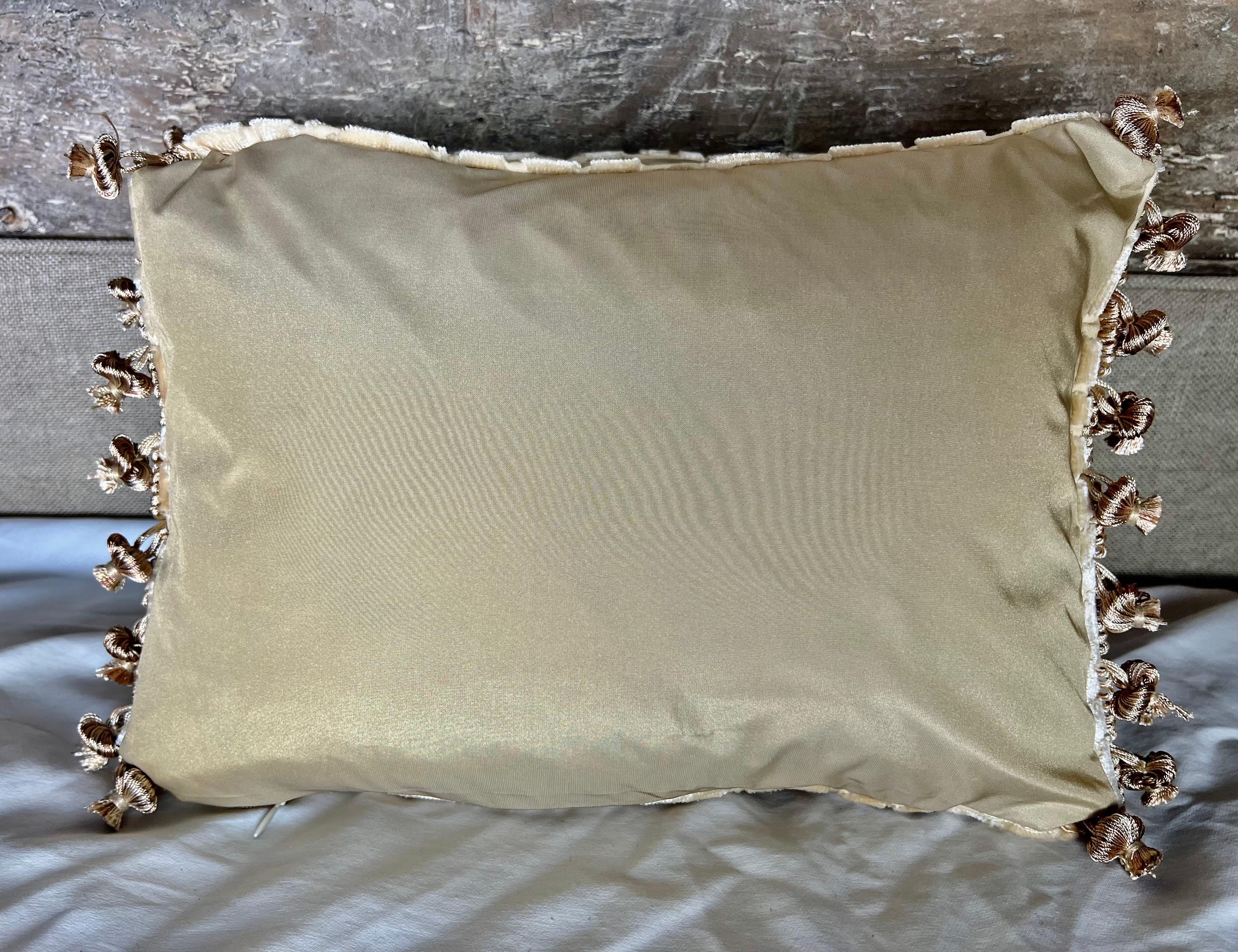 19th C. French Aubusson Bed Pillow For Sale 6