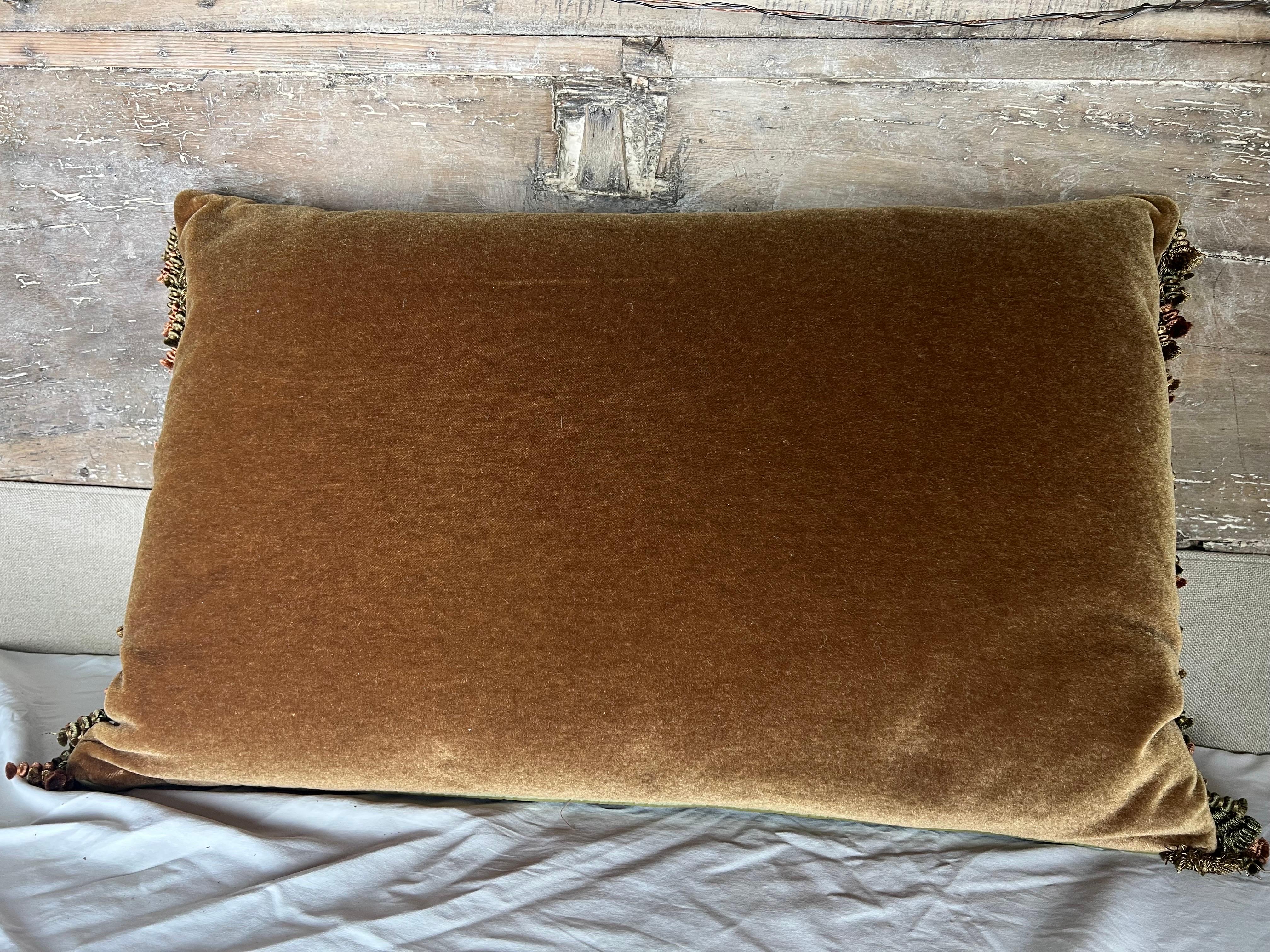 19th C. French Aubusson Bed Pillow For Sale 3