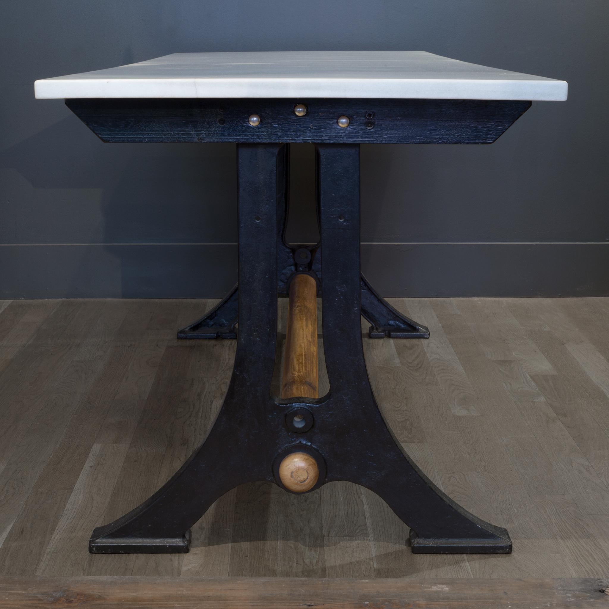 19th Century French Baker's Marble Work Table, circa 1800s 1