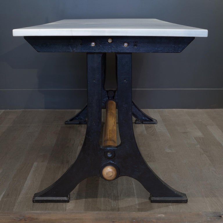 19th Century French Baker's Marble Work Table, circa 1800s ...