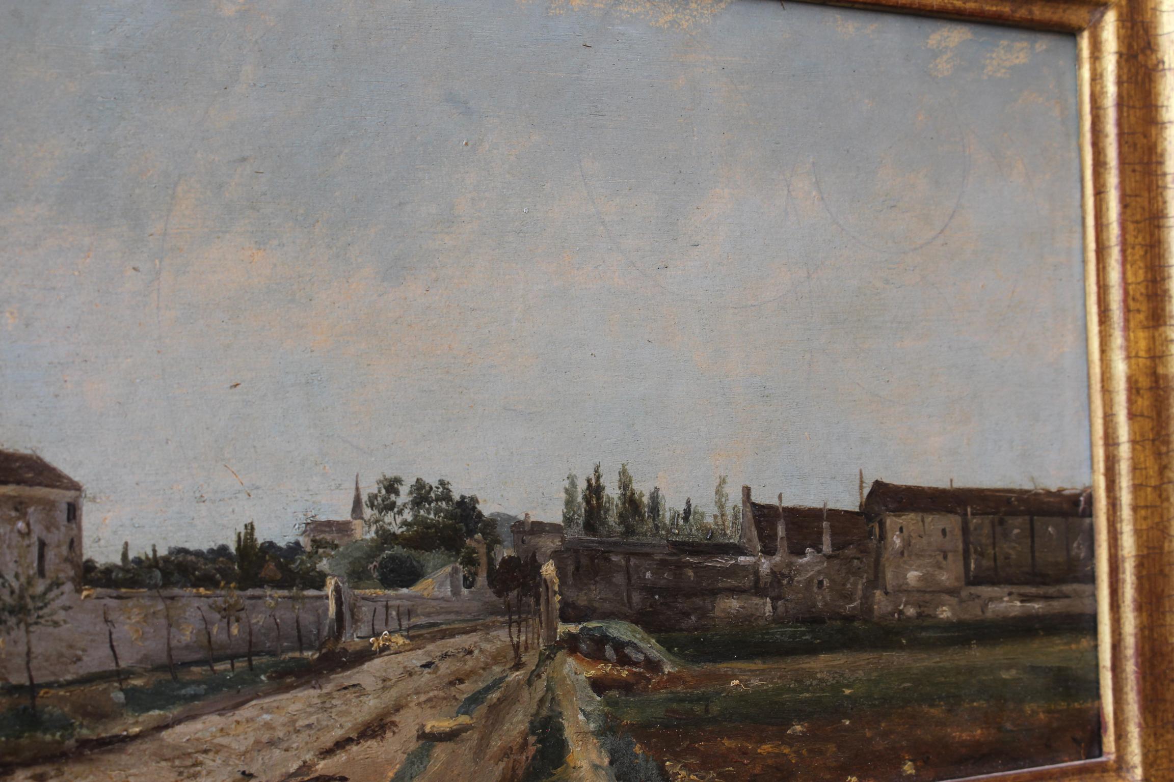 19th Century French Barbizon School Landscape Painting In Good Condition In Kilmarnock, VA