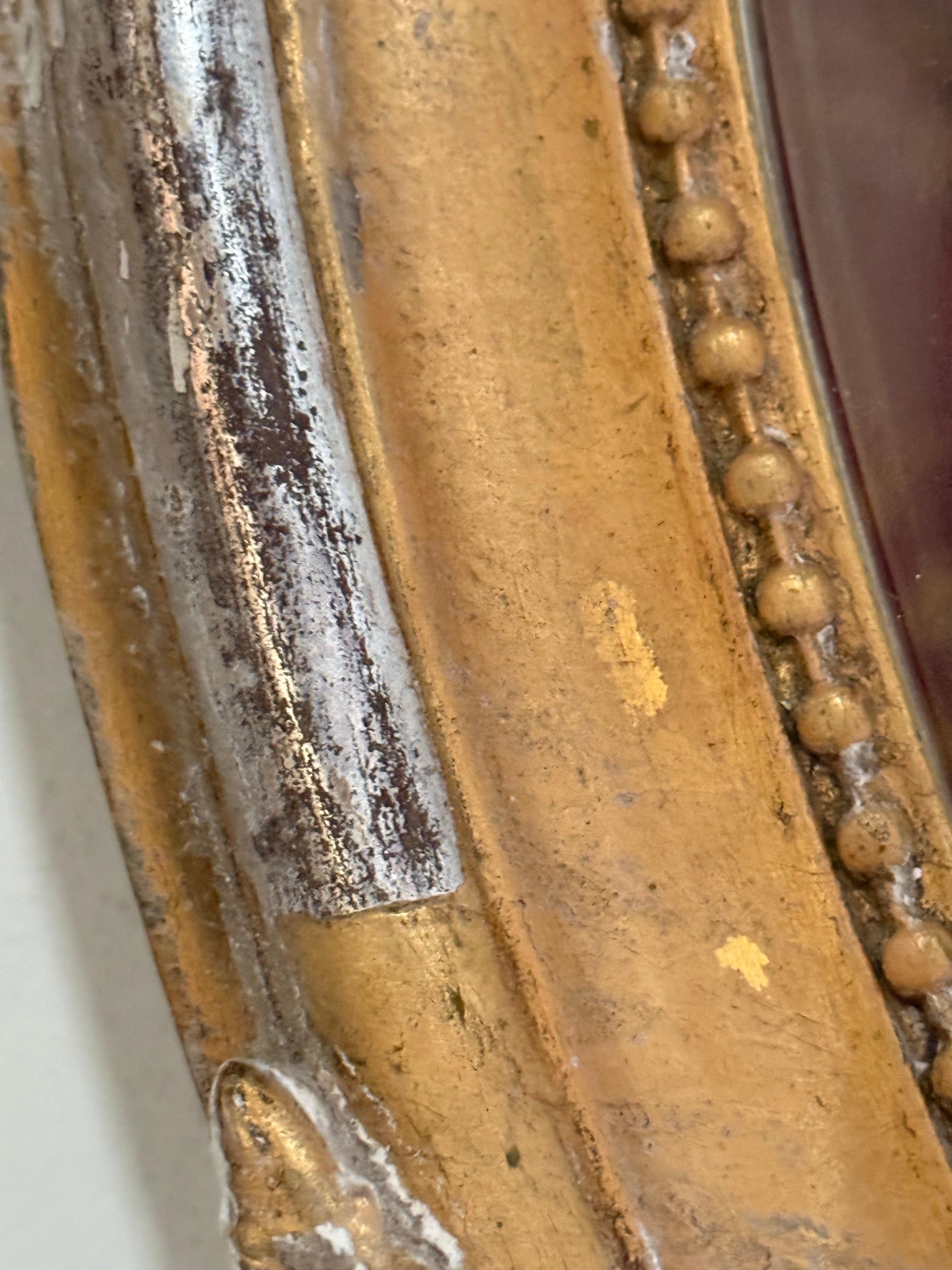 19th C. French Baroque Gilt Mirror For Sale 5