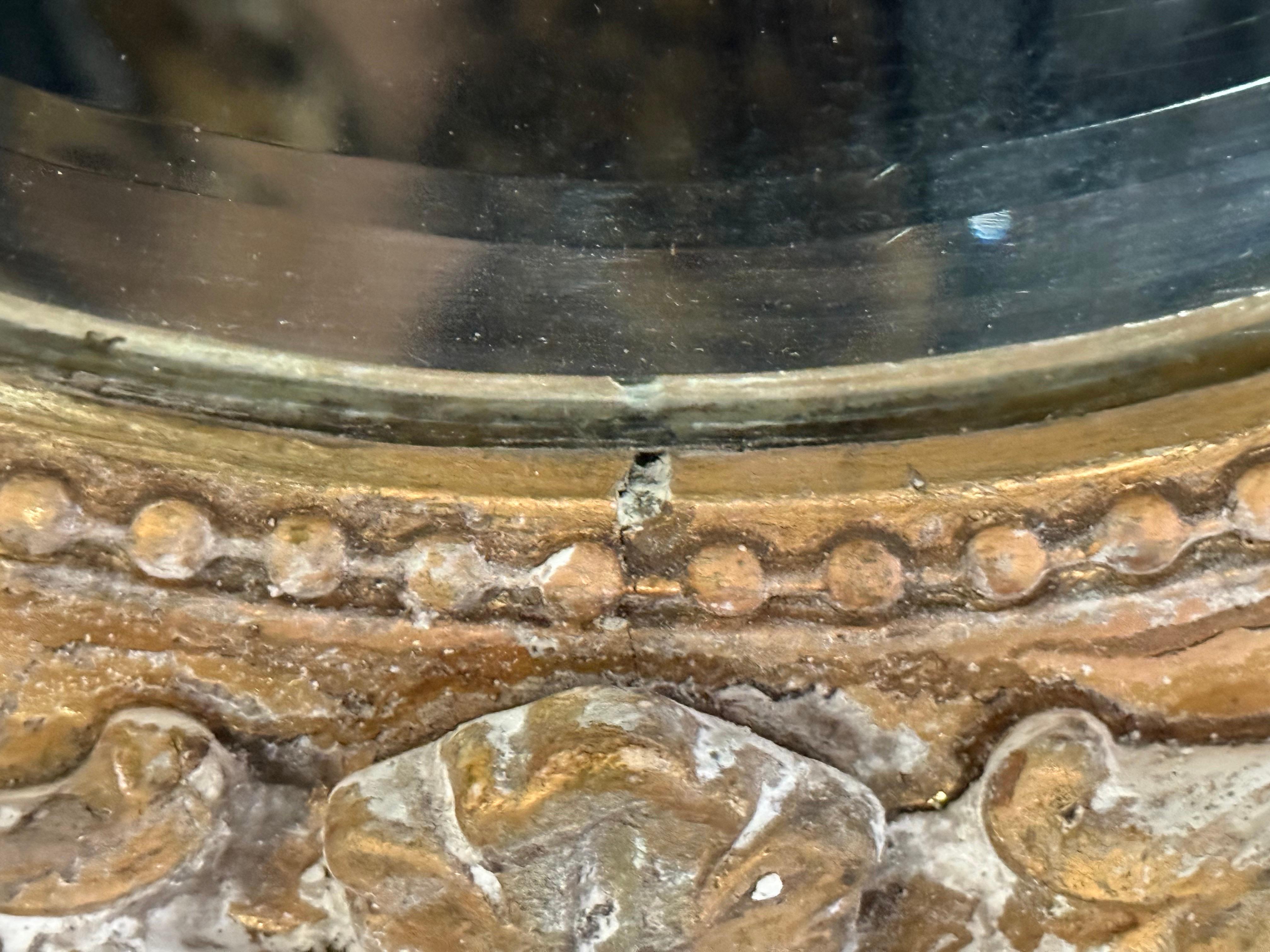 19th C. French Baroque Gilt Mirror For Sale 7