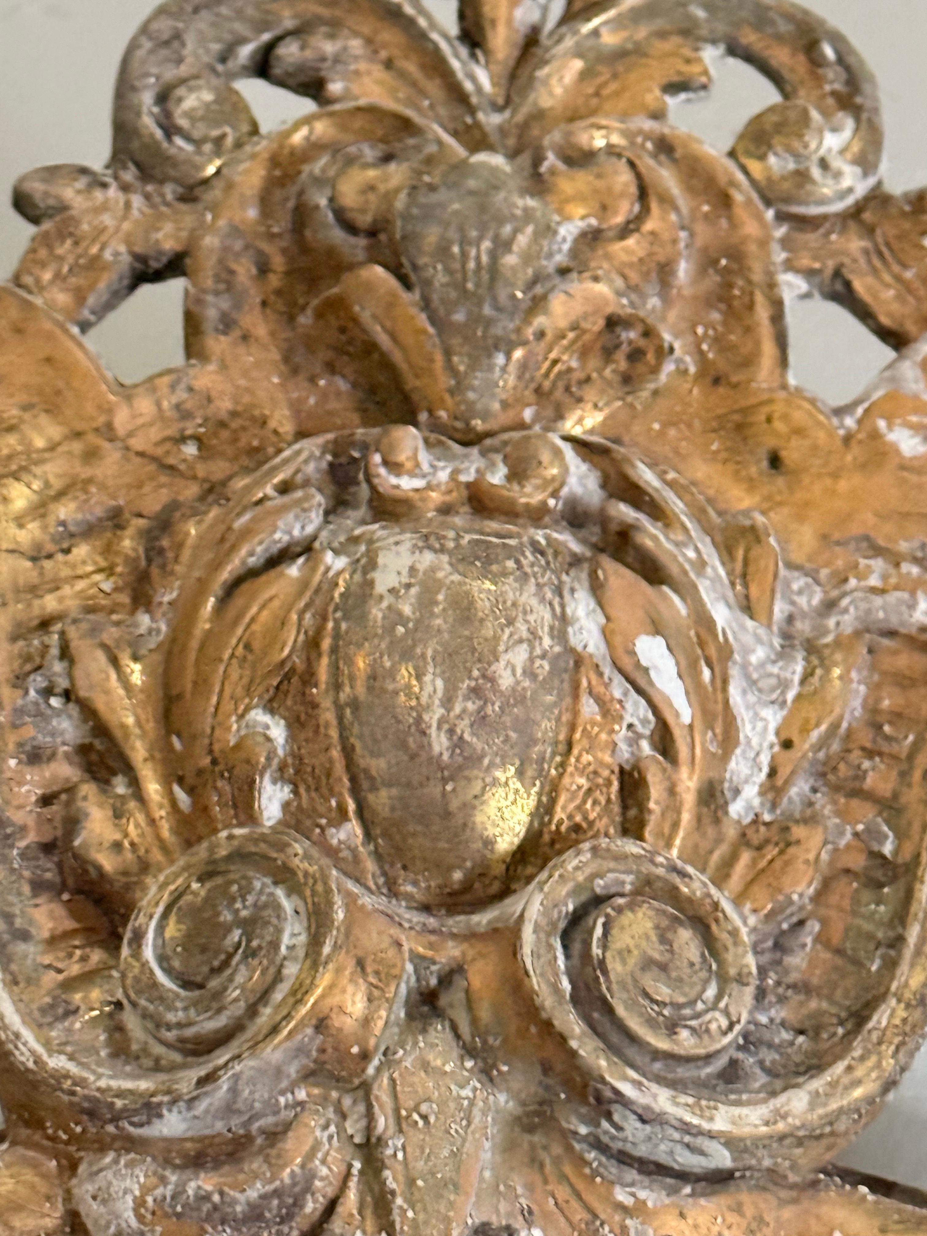 19th C. French Baroque Gilt Mirror For Sale 3