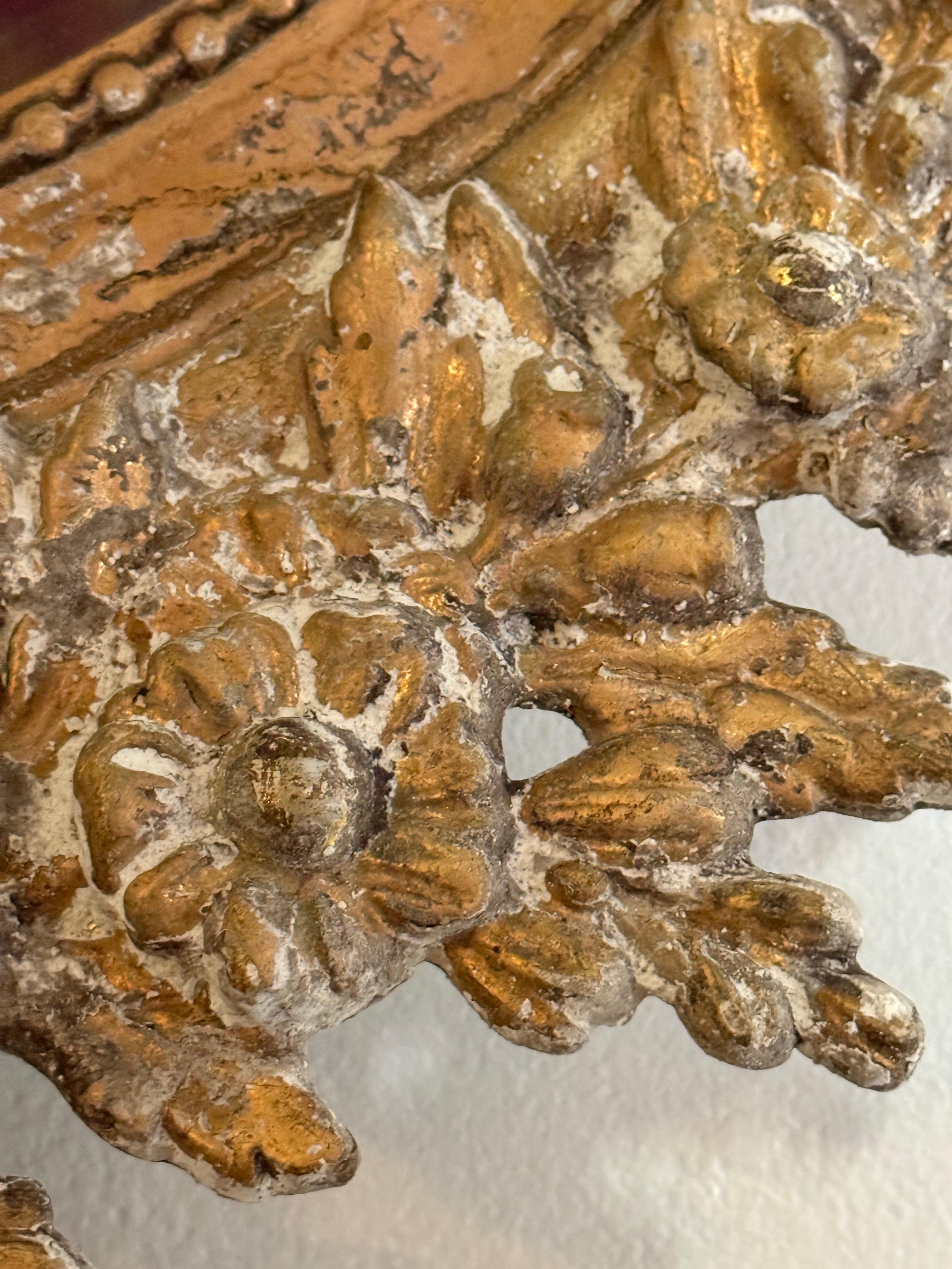 19th C. French Baroque Gilt Mirror For Sale 4