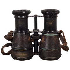 19th Century French Binoculars and Leather Case, circa 1880