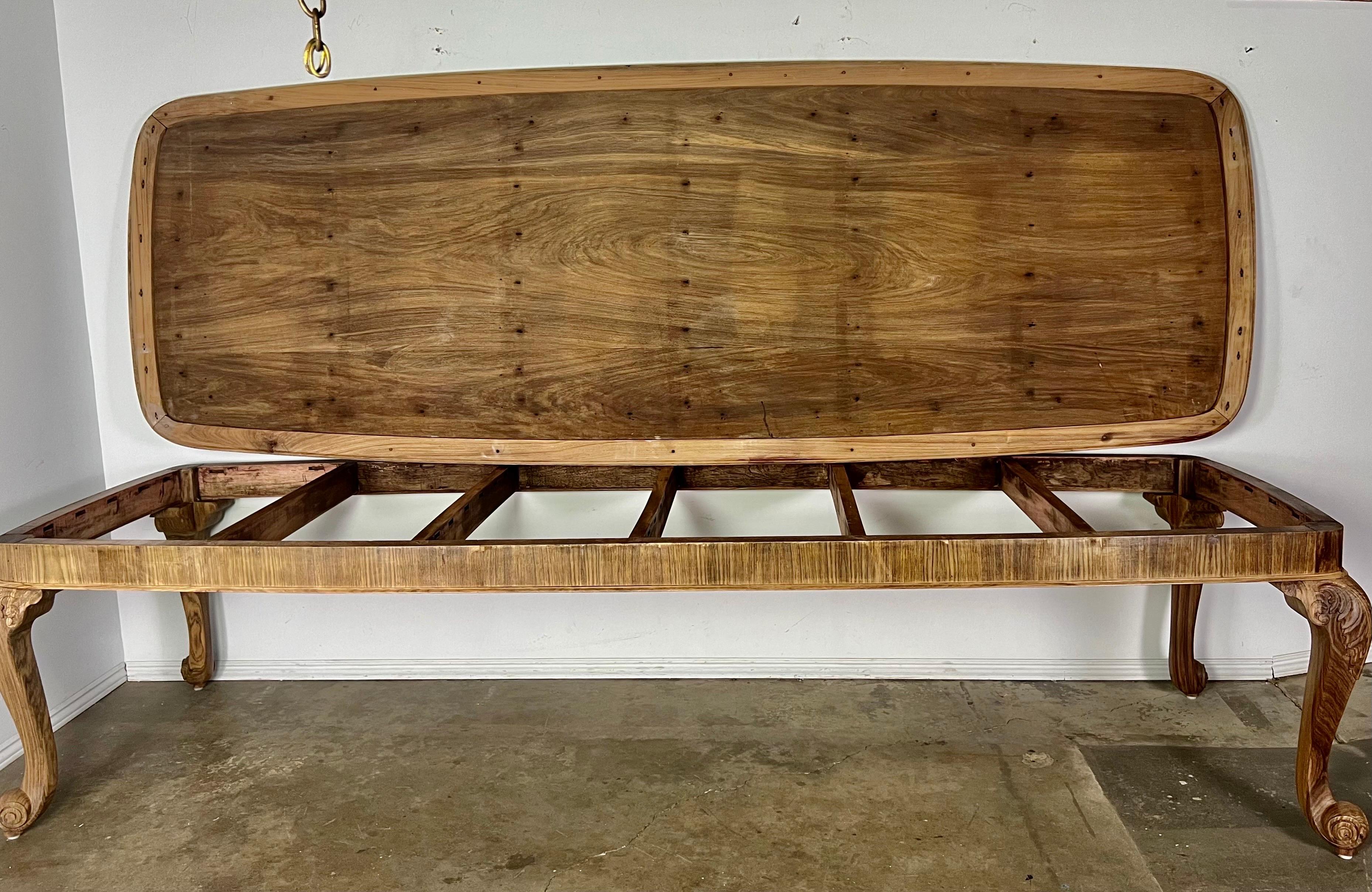 19th C. French Bleached Rosewood Dining Table 7