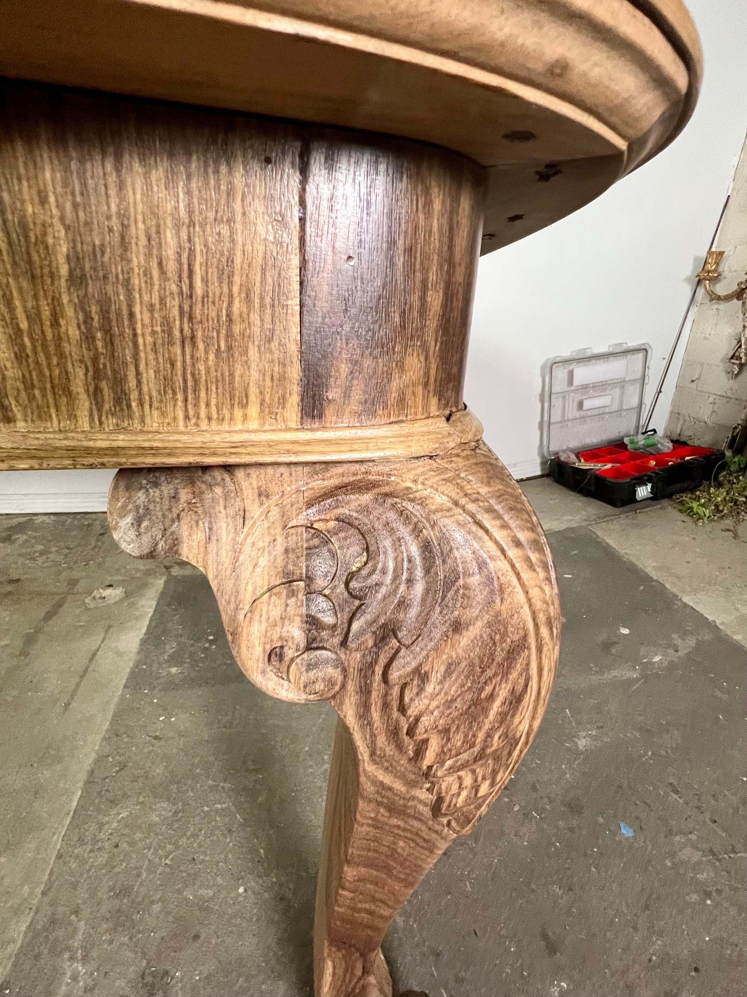 19th C. French Bleached Rosewood Dining Table 2