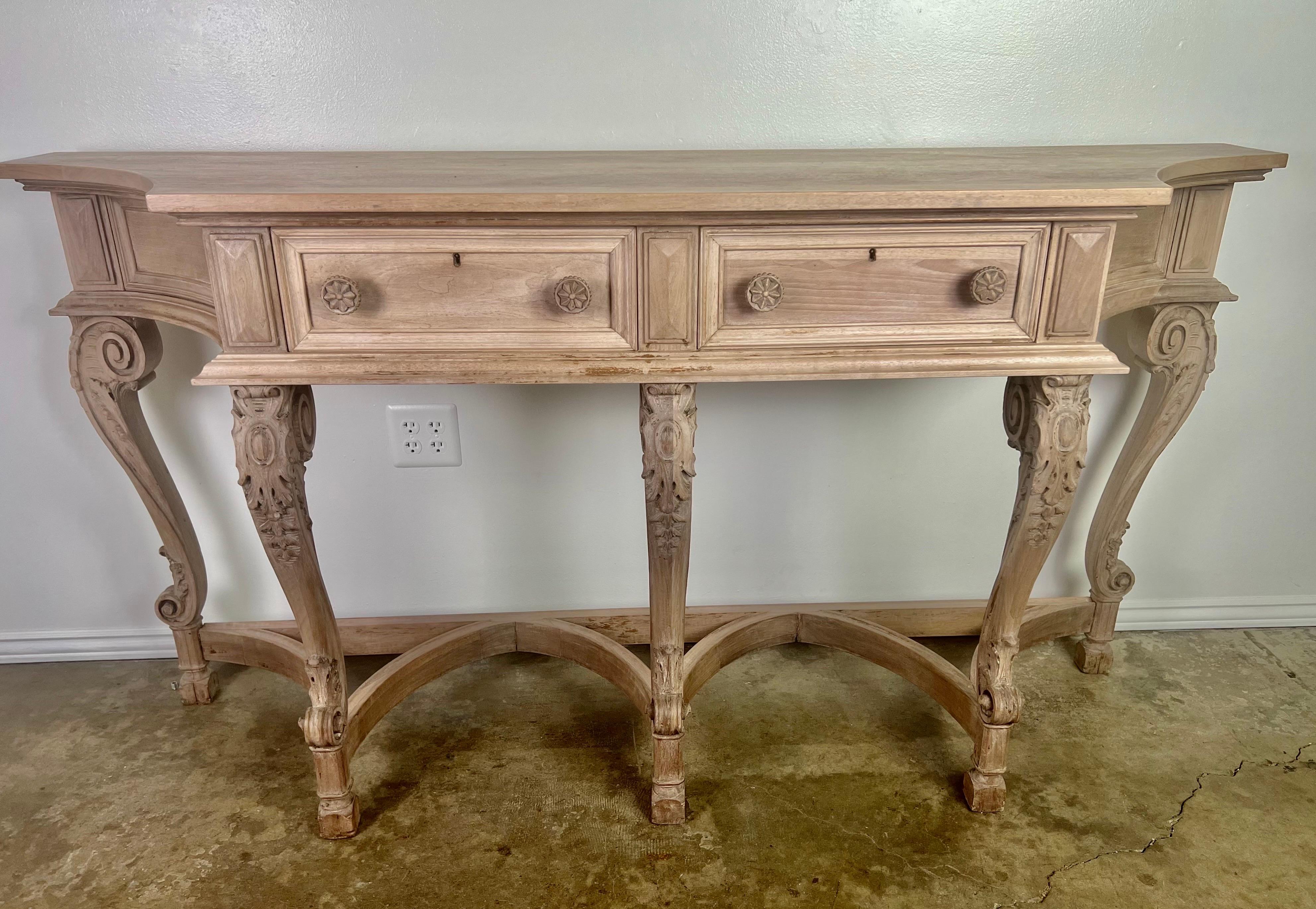 French Provincial 19th Century French Bleached Walnut Buffet