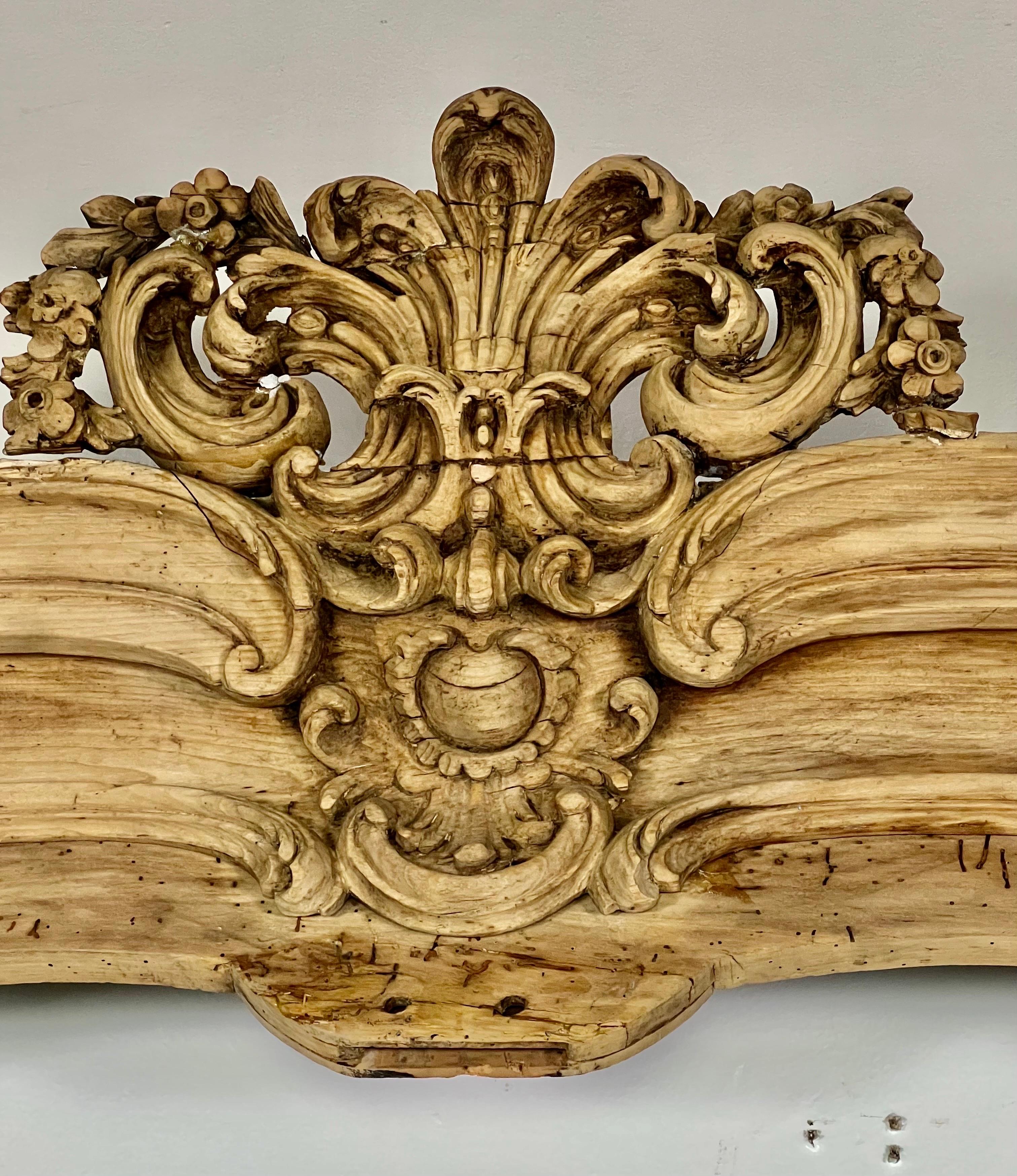 French Provincial 19th C. French Bleached Walnut Door Surround