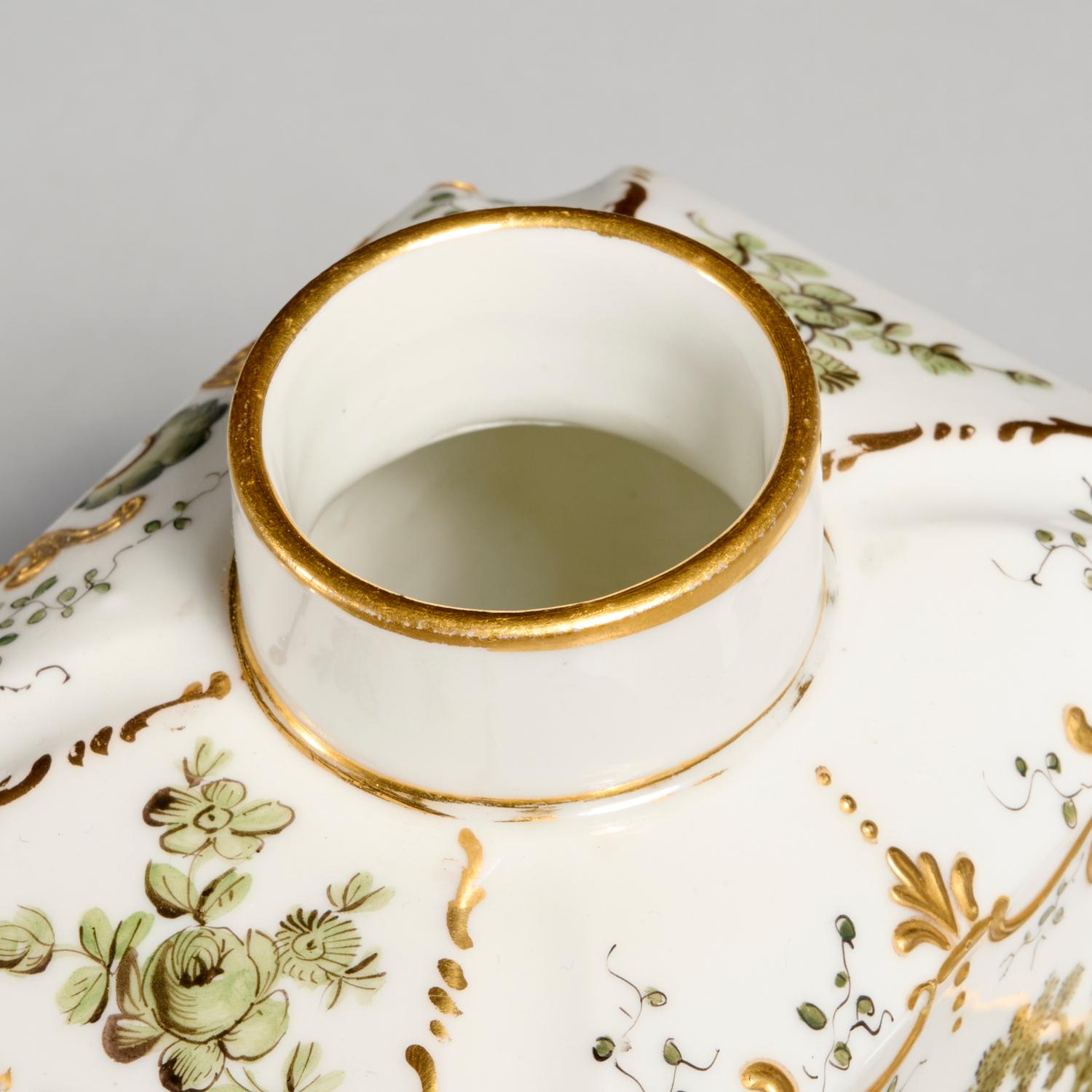 19th Century 19th C. French Bloch & Bourdois Porcelain Tea Caddy Ex. Christie's For Sale