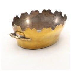19th c. French Brass Oval Monteith Verrier Rafraichissoir or Jardinaire Cachepot