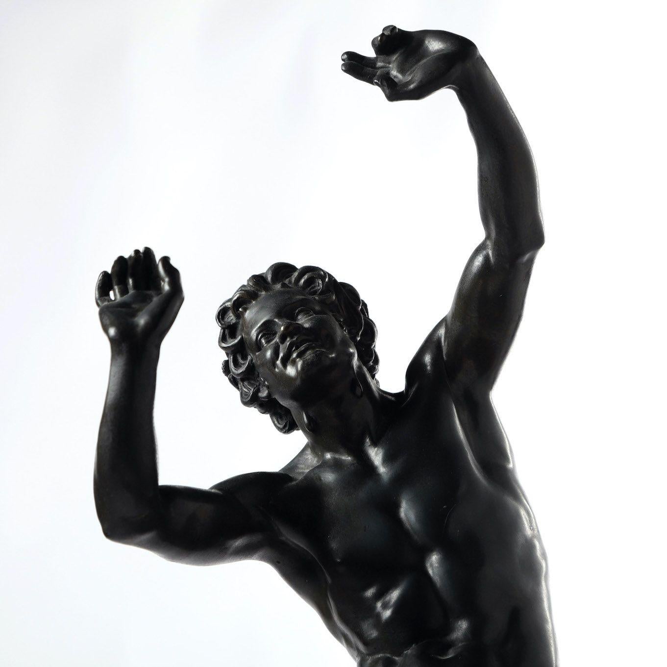 19th c. French Bronze Dancing Faun by Lequesne Eugène-Louis For Sale 6