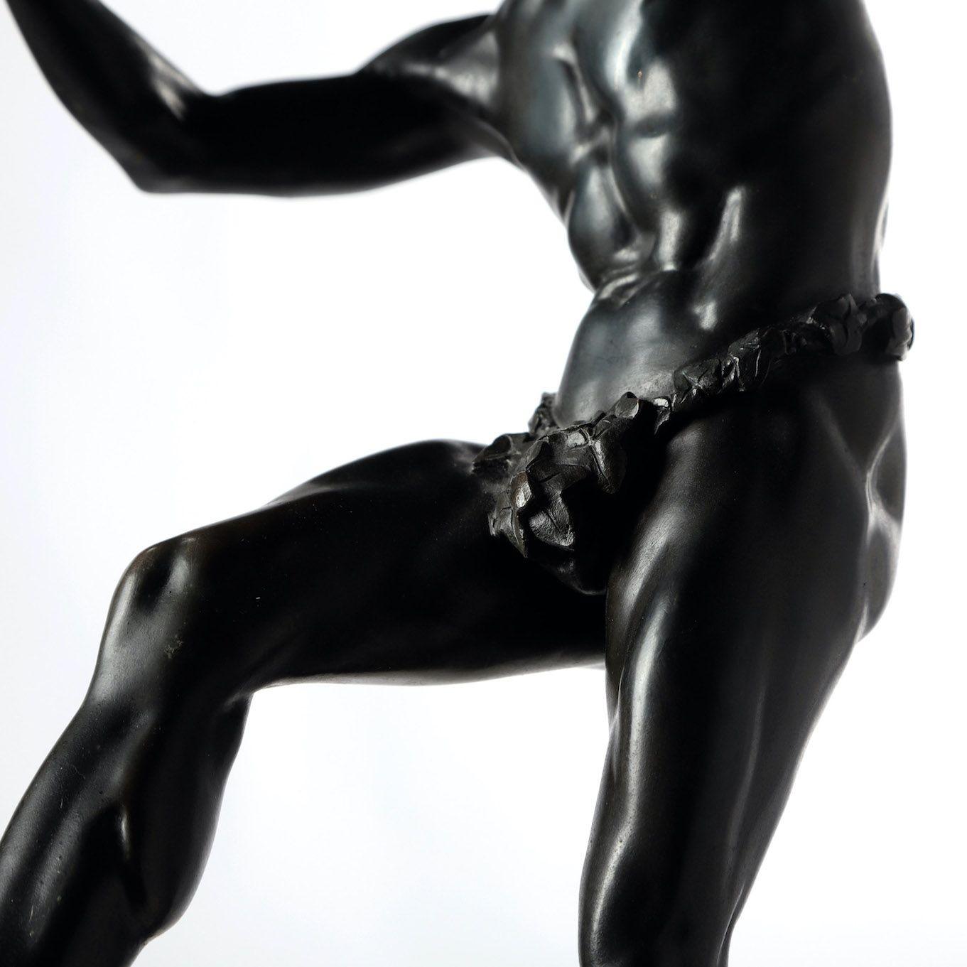 19th Century 19th c. French Bronze Dancing Faun by Lequesne Eugène-Louis For Sale