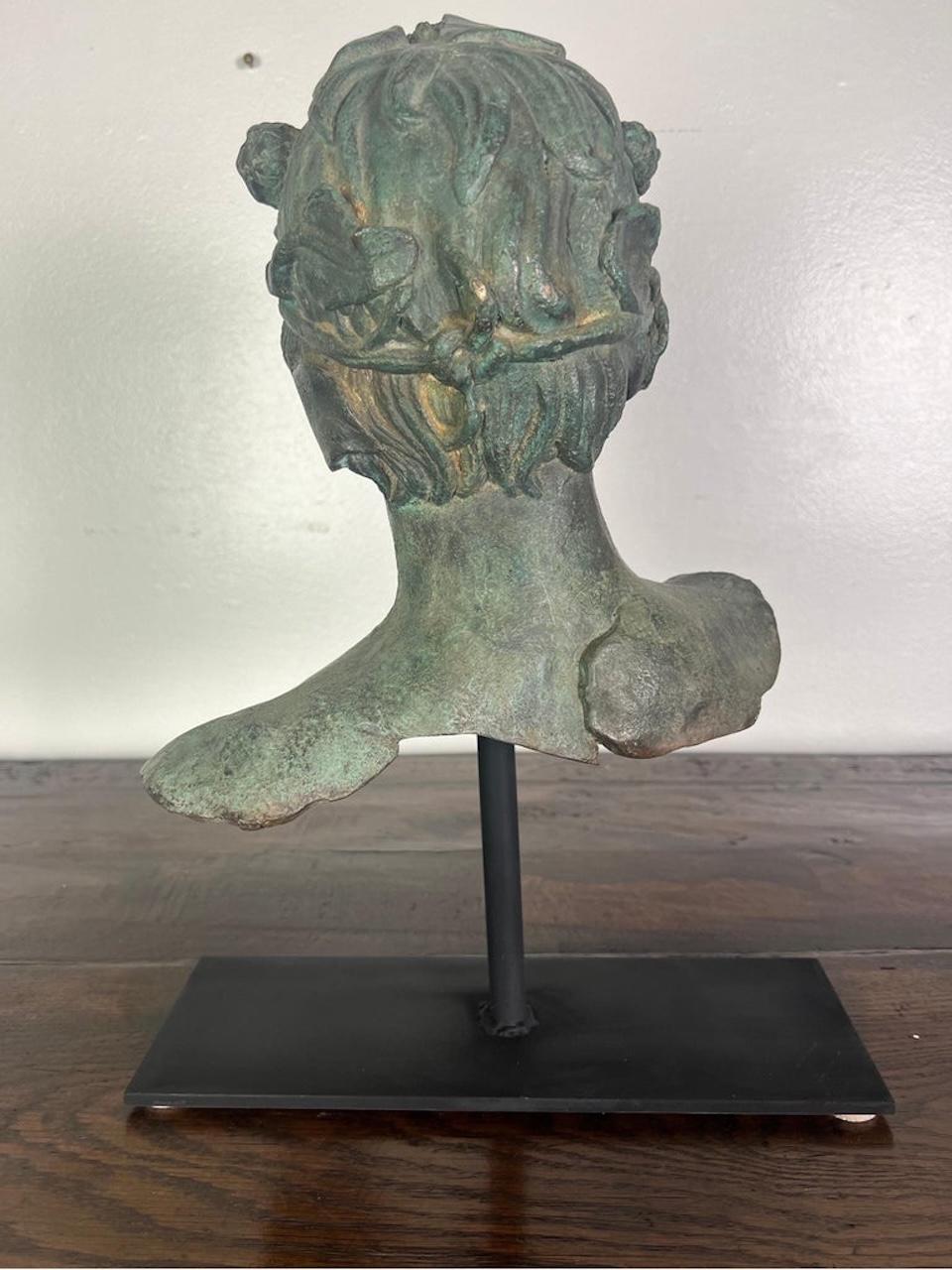 Louis XVI 19th C. French Bronze Head of a Boy For Sale