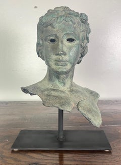 19th C. French Bronze Head of a Boy