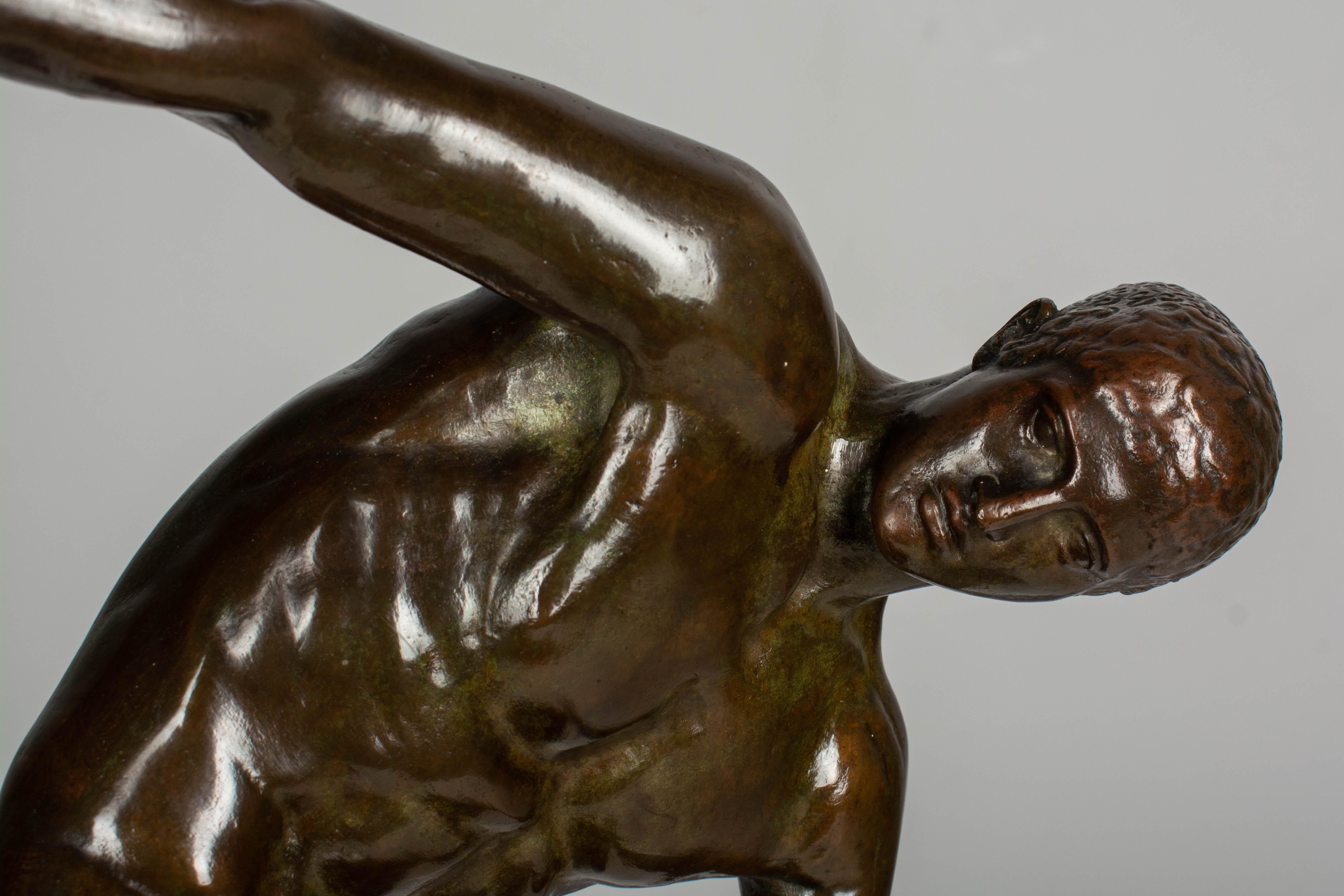 19th Century French Bronze Discus Thrower Sculpture 5