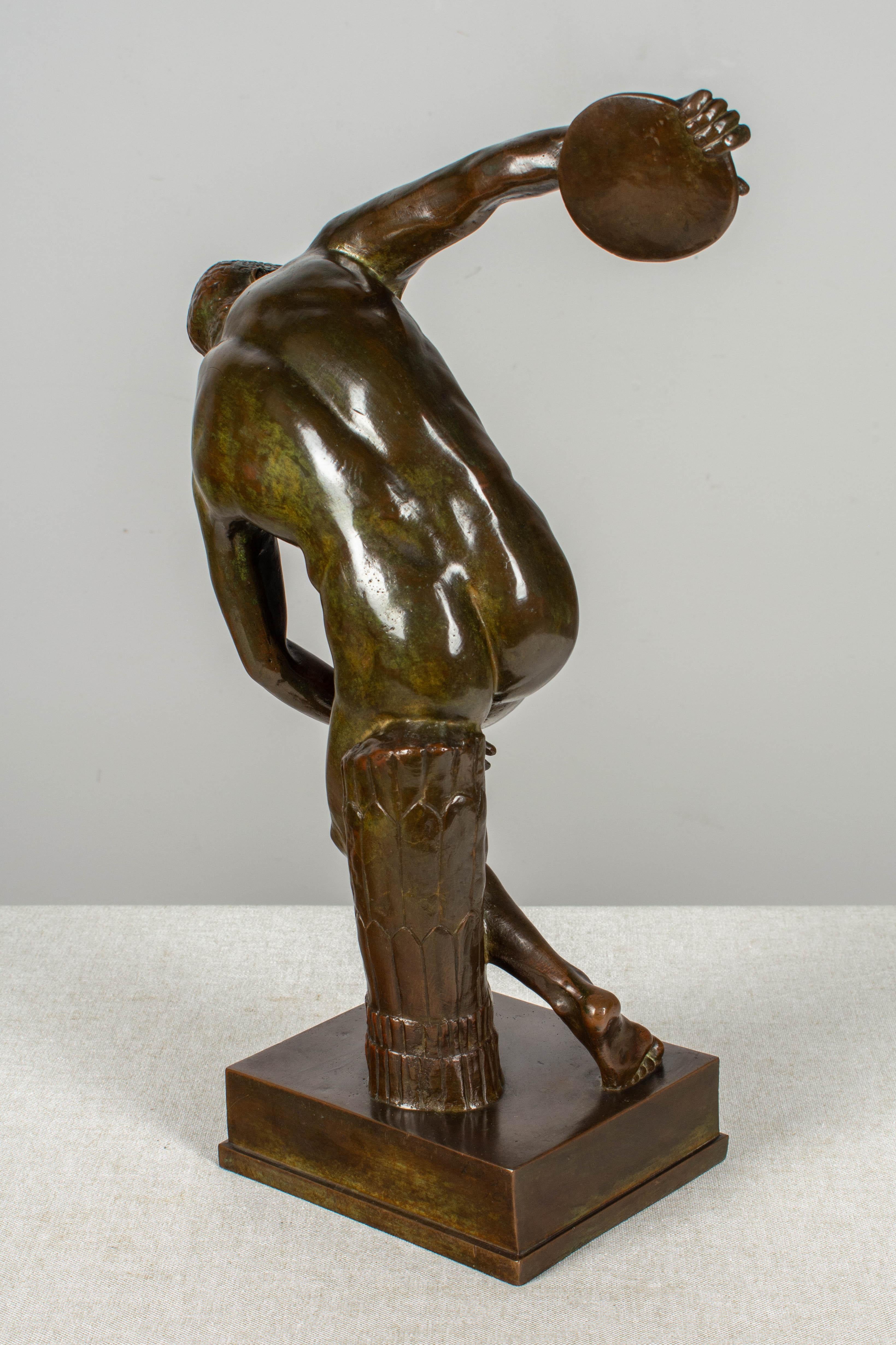 19th Century French Bronze Discus Thrower Sculpture 2