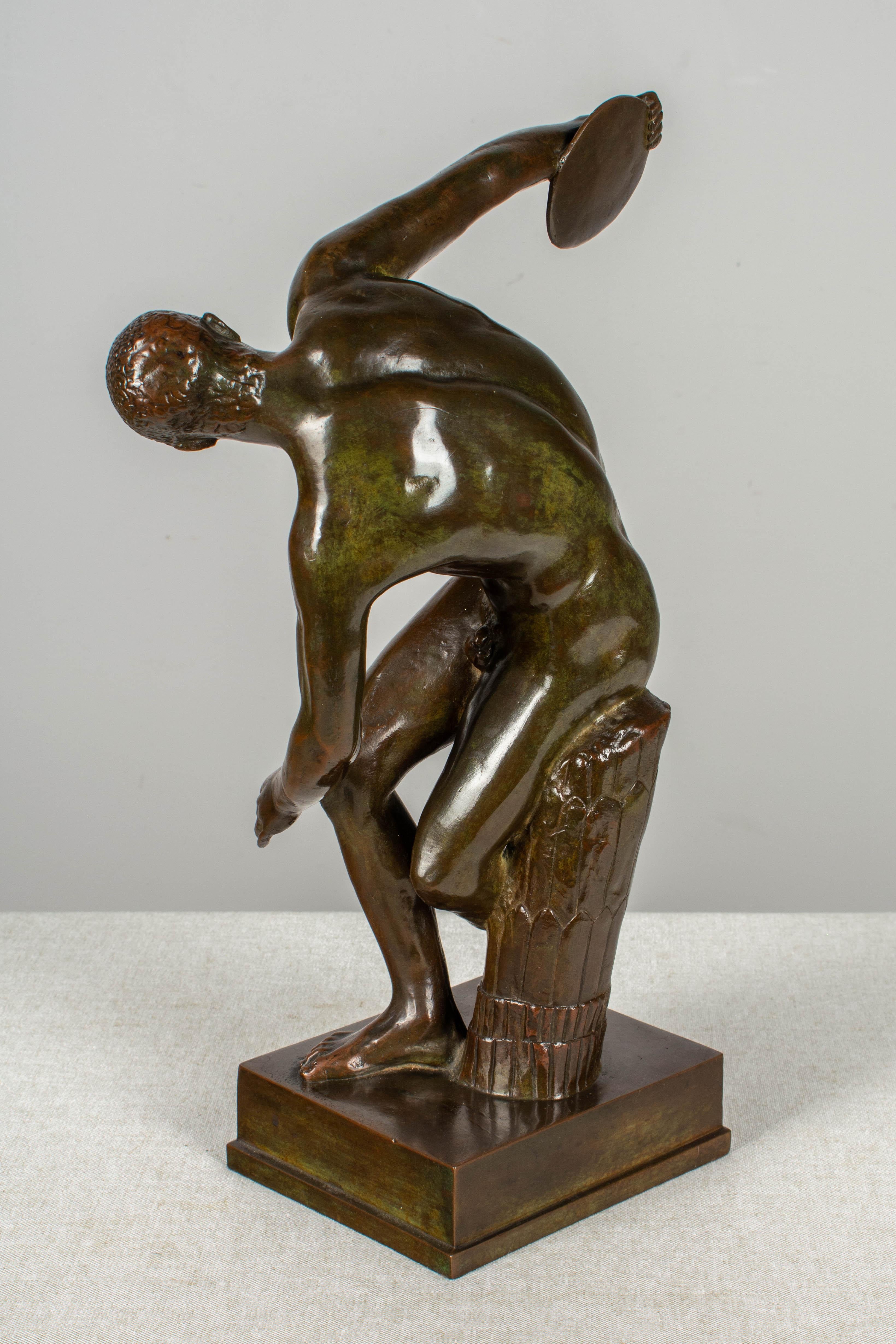 19th Century French Bronze Discus Thrower Sculpture 3