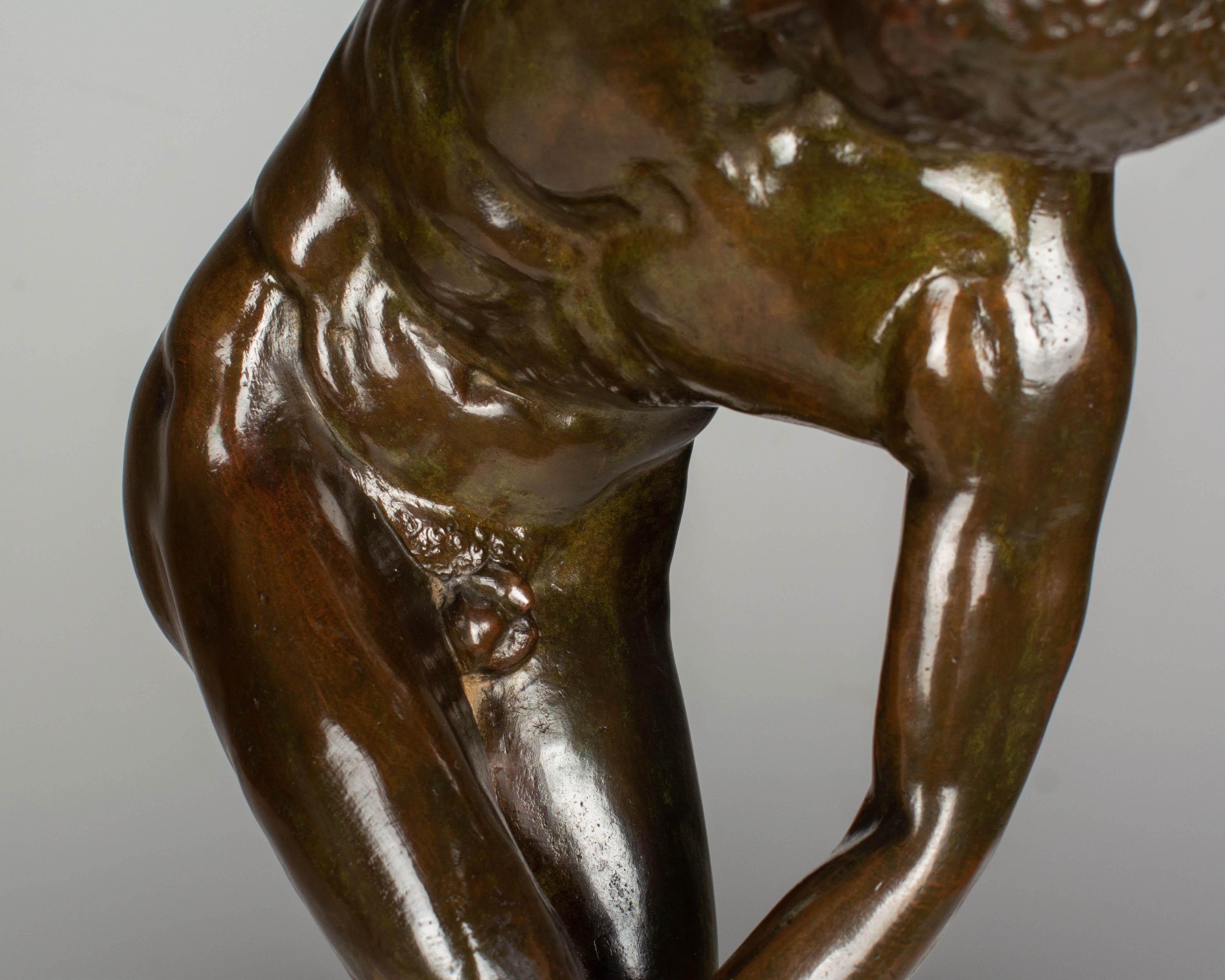 19th Century French Bronze Discus Thrower Sculpture 4