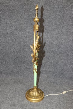 19th c French Bronze Ormolu Bronze Mounted Bronze Table Lamp