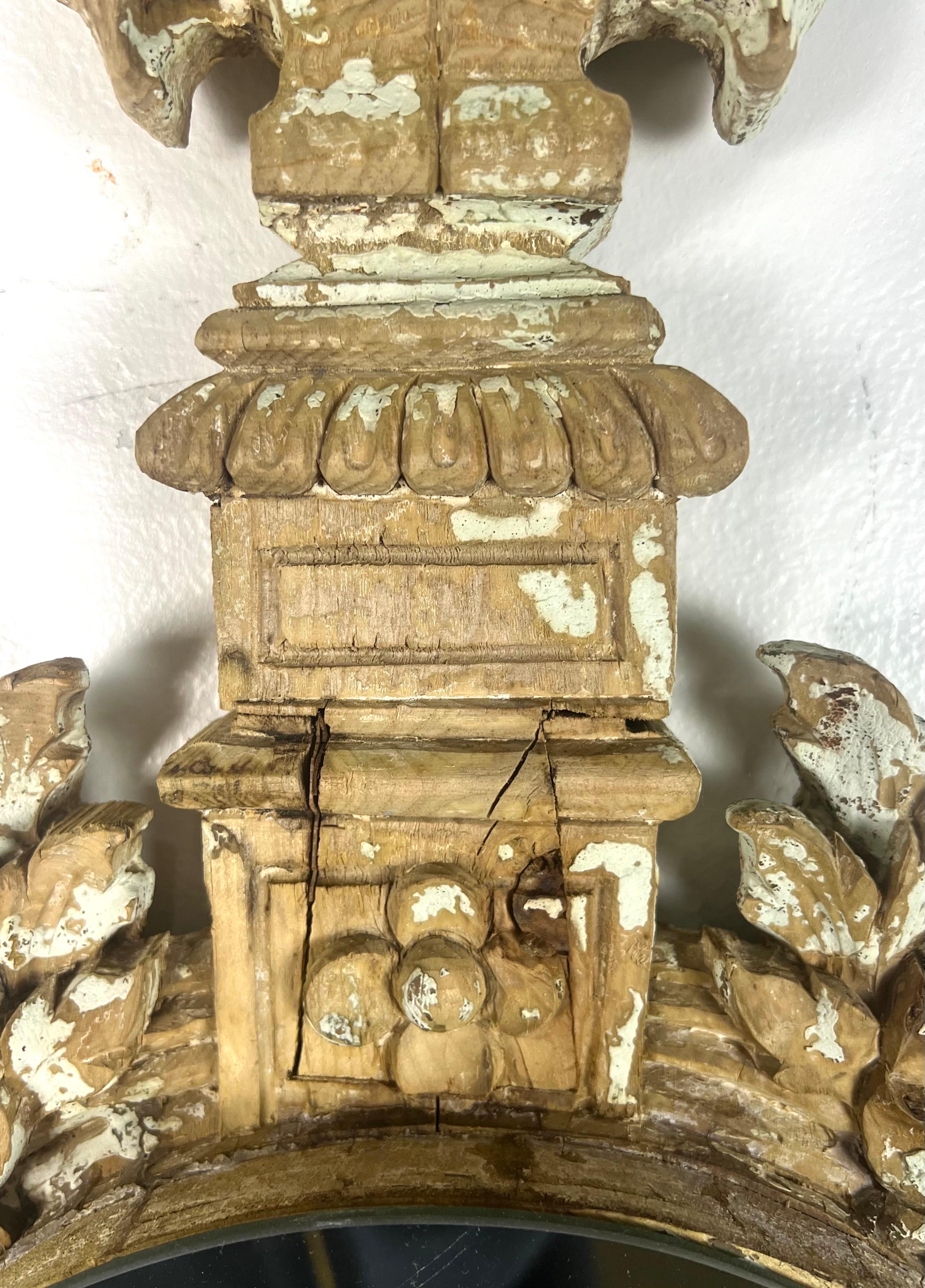 Intagliato a mano Specchio intagliato francese del XIX secolo in vendita