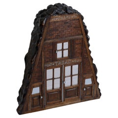 19. Jh. Französische geschnitzte Wood Black Forest Pfeifen  Halterung