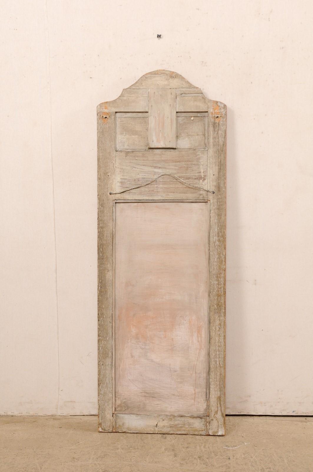 Miroir de pilier en bois sculpté français du 19e siècle avec corne de renard, faisan et flèches au sommet en vente 7