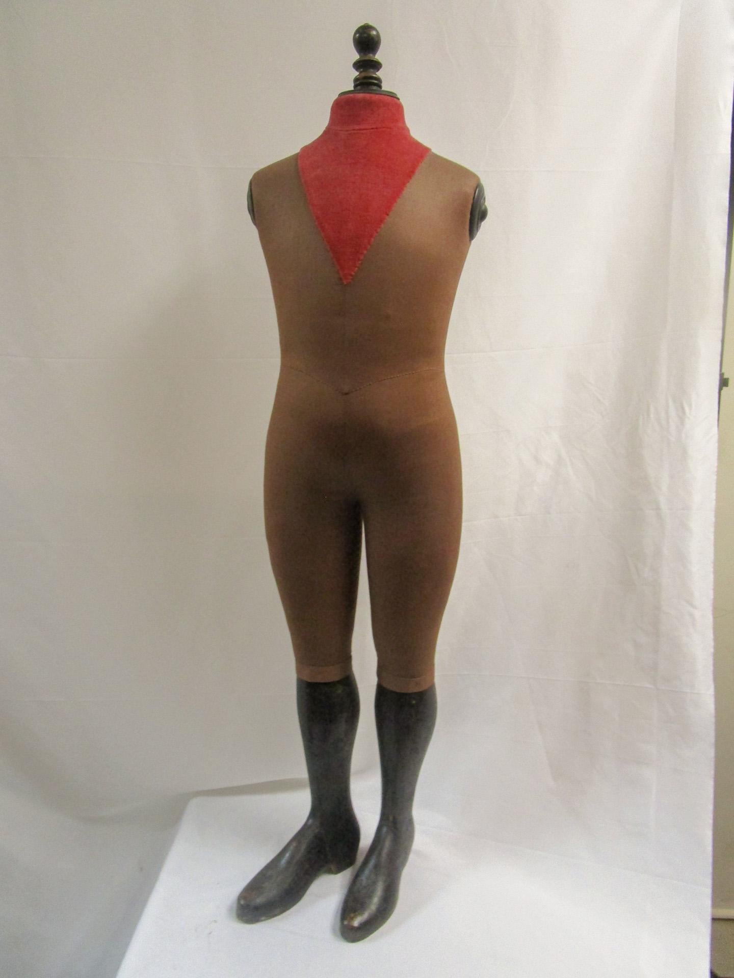 This rare 19th century free-standing child's mannequin is probably from Siegel & Stockman, a Paris, France company that made tailor's dummies, window bustforms, mannequins and accessories hangers since 1867. Stockman's mannequins are famous
