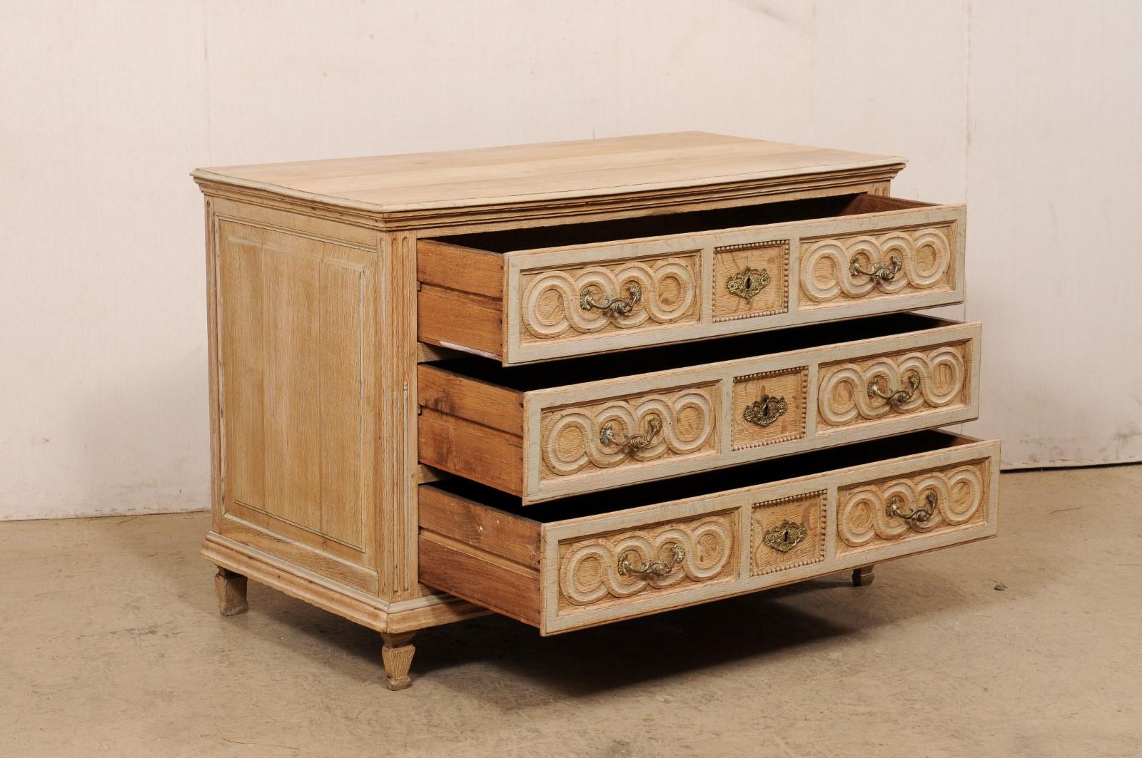 19th Century 19th C. French Commode w/ Beautifully Detailed Drawer Fronts For Sale