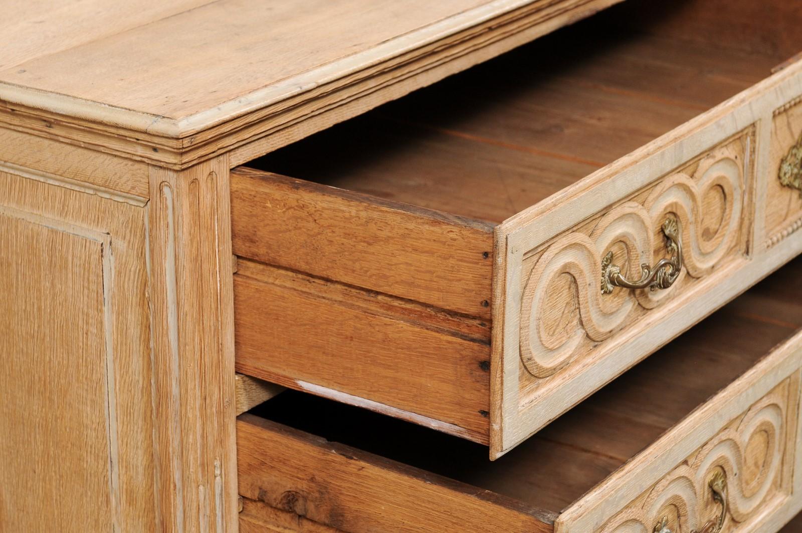 Wood 19th C. French Commode w/ Beautifully Detailed Drawer Fronts For Sale