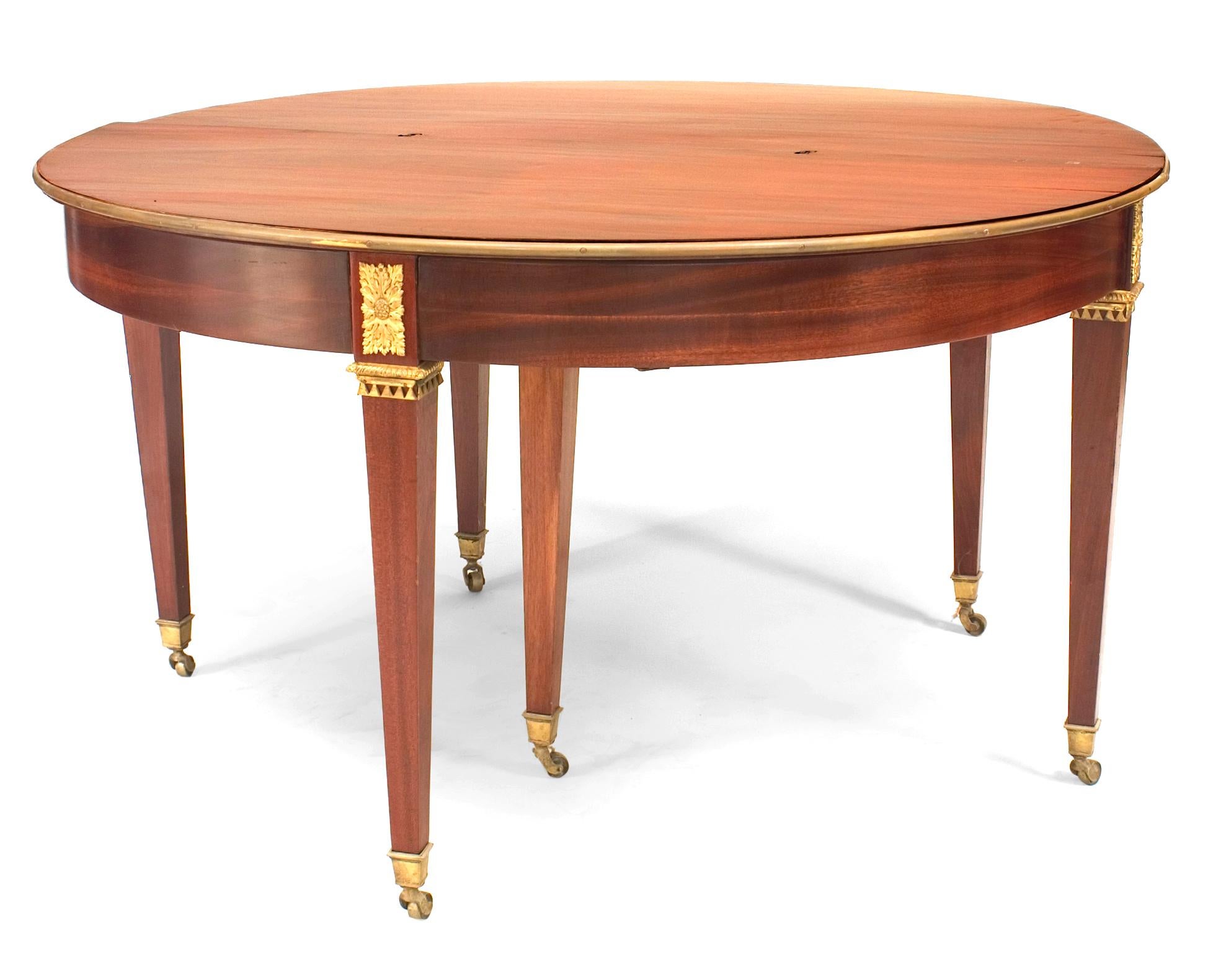 French Louis XVI Style Mahogany Console Table For Sale 3