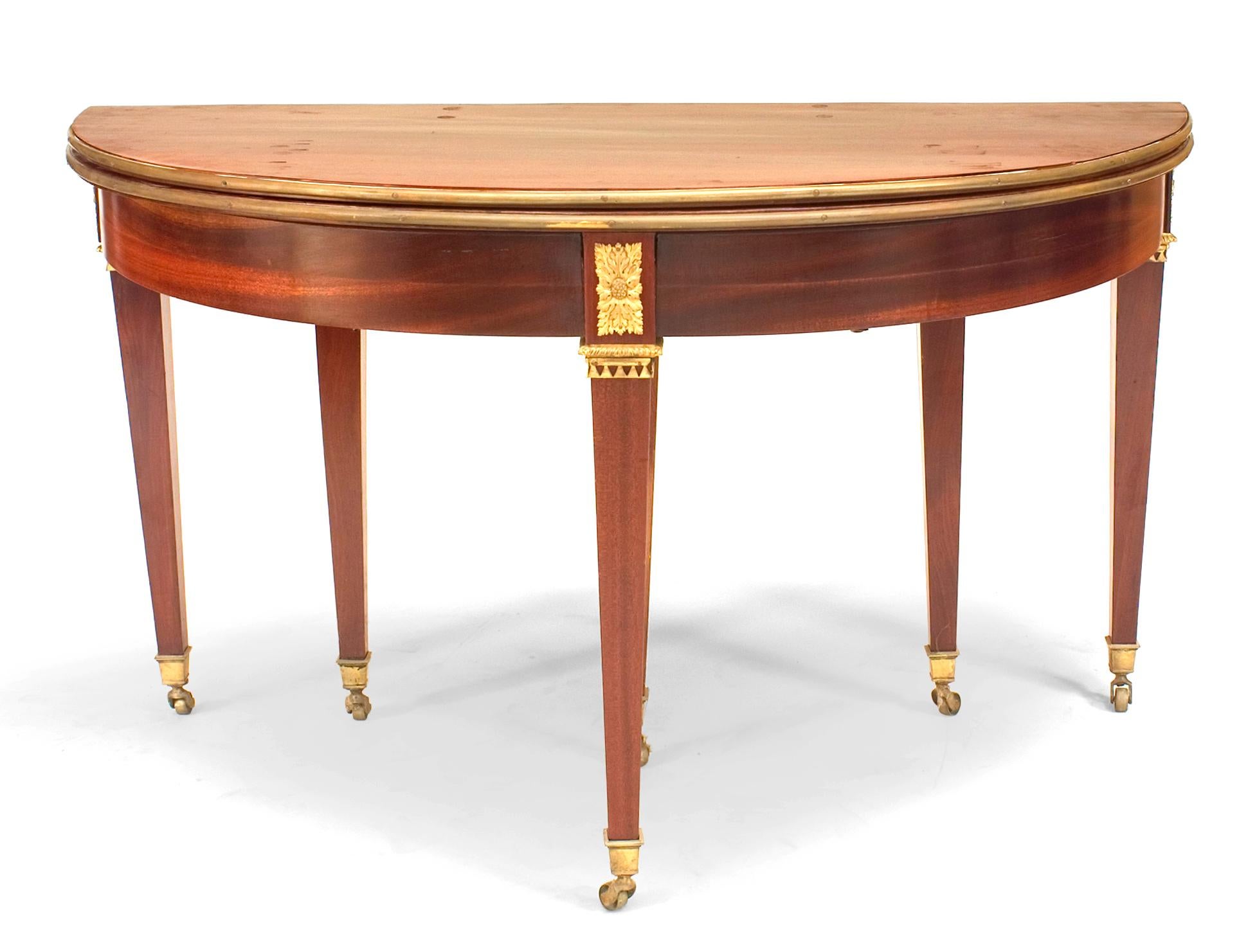 French Louis XVI Style Mahogany Console Table For Sale 4