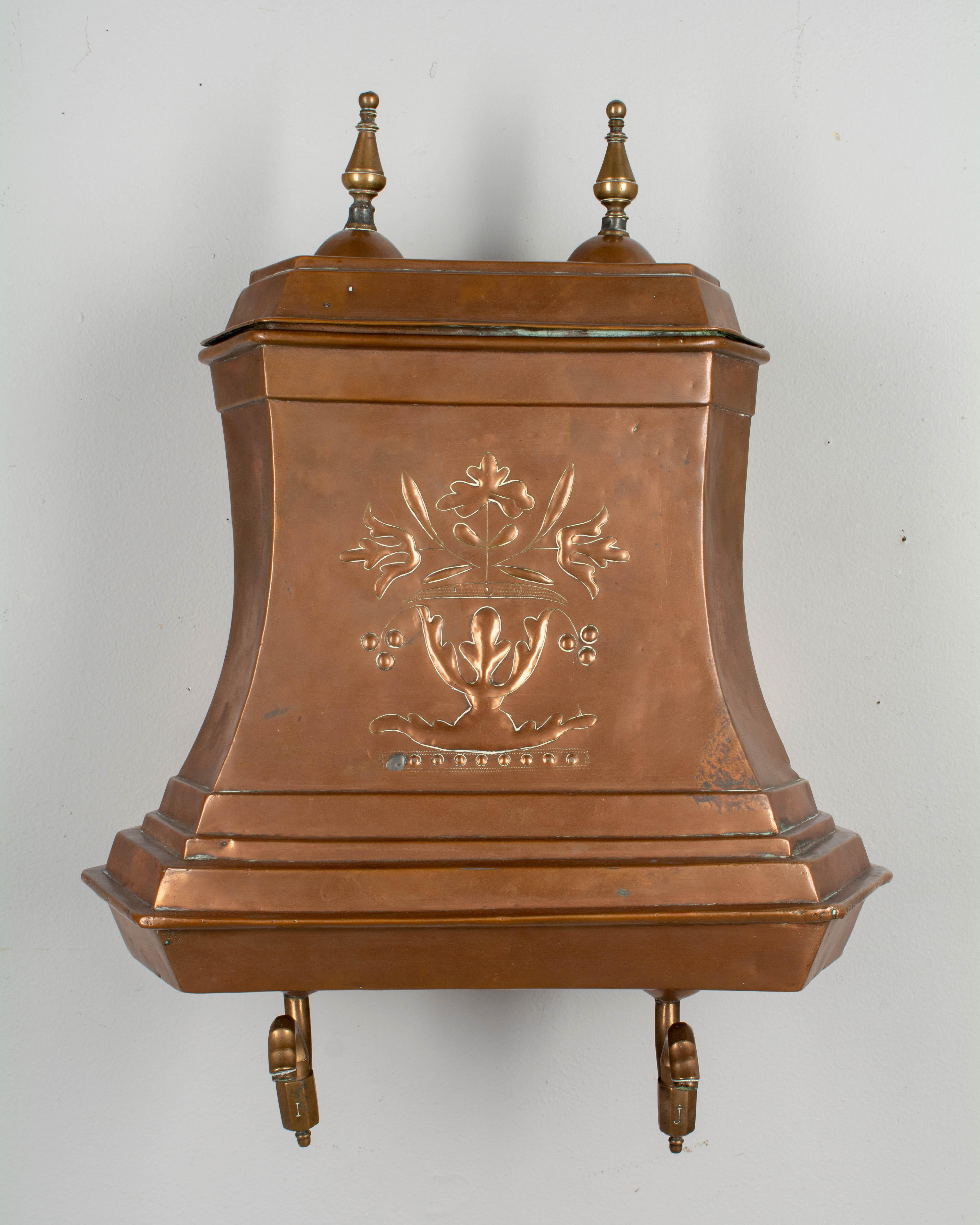 French Provincial 19th Century French Copper Lavabo