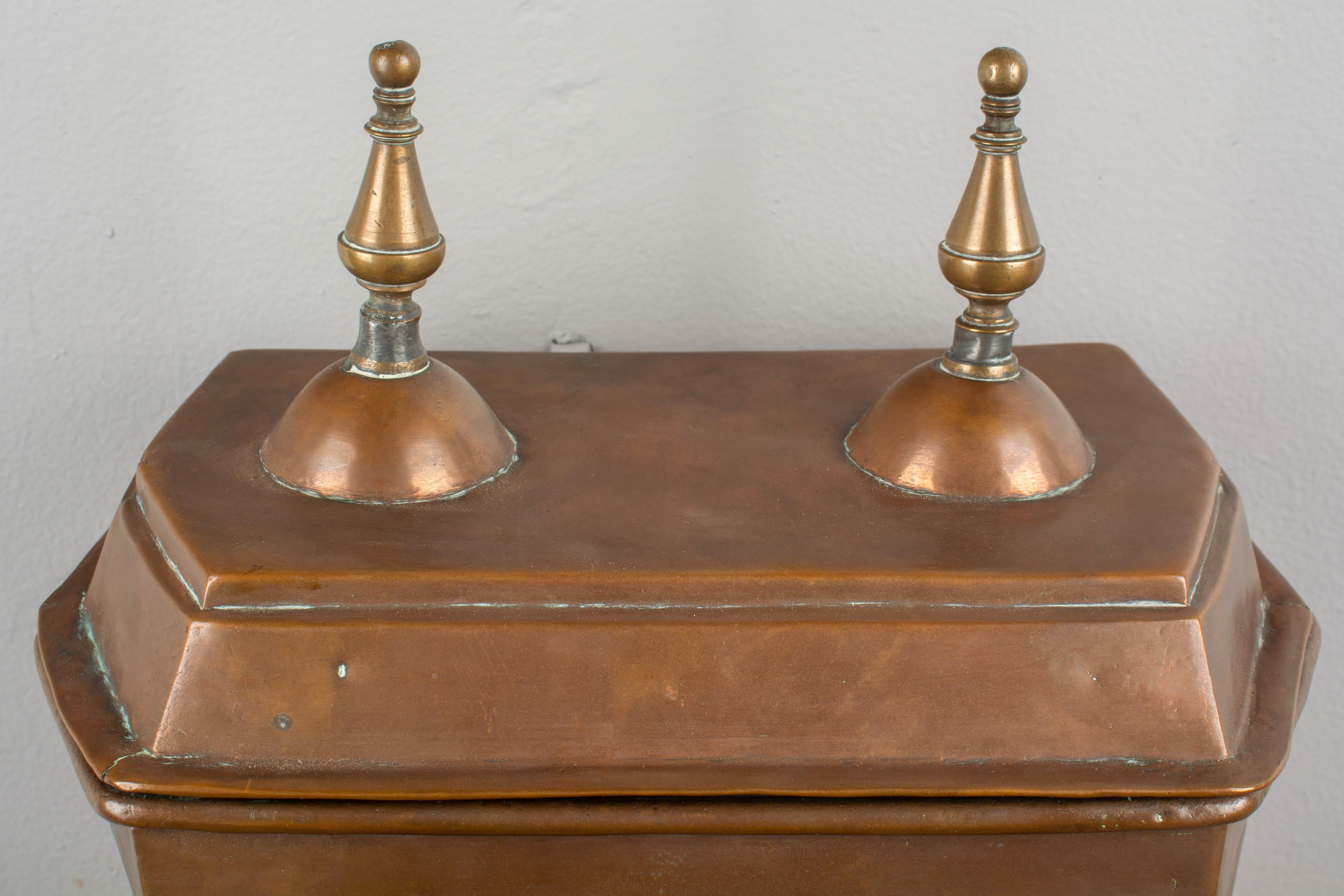 Repoussé 19th Century French Copper Lavabo