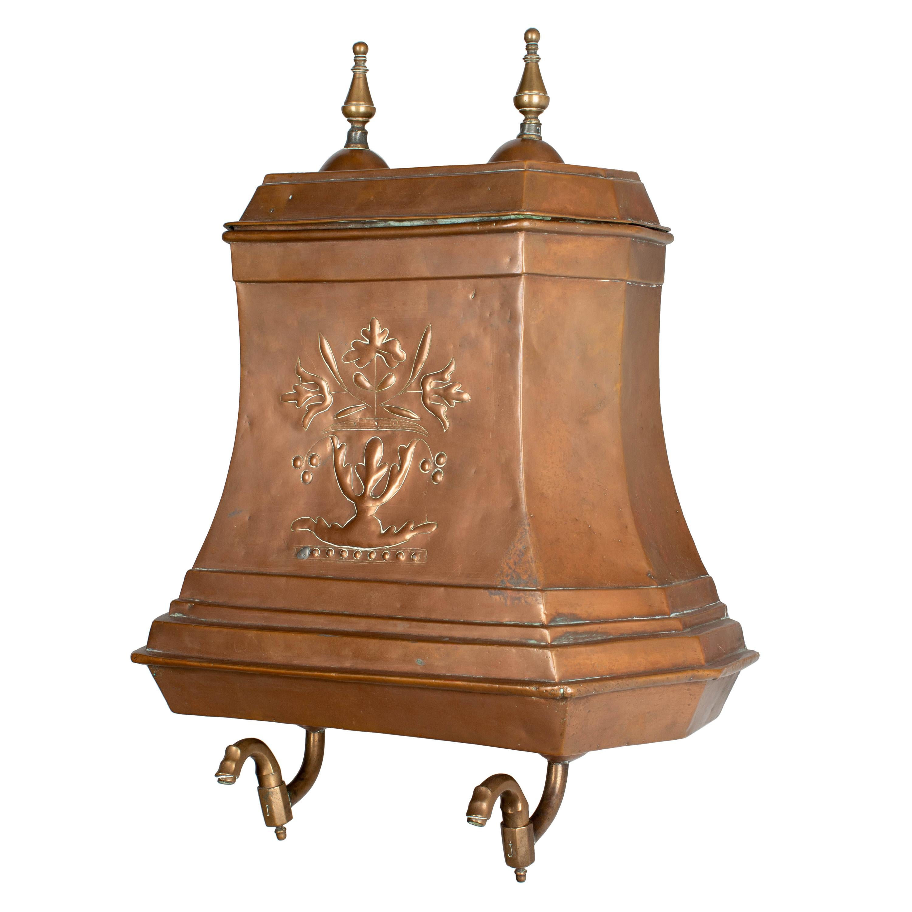 19th Century French Copper Lavabo