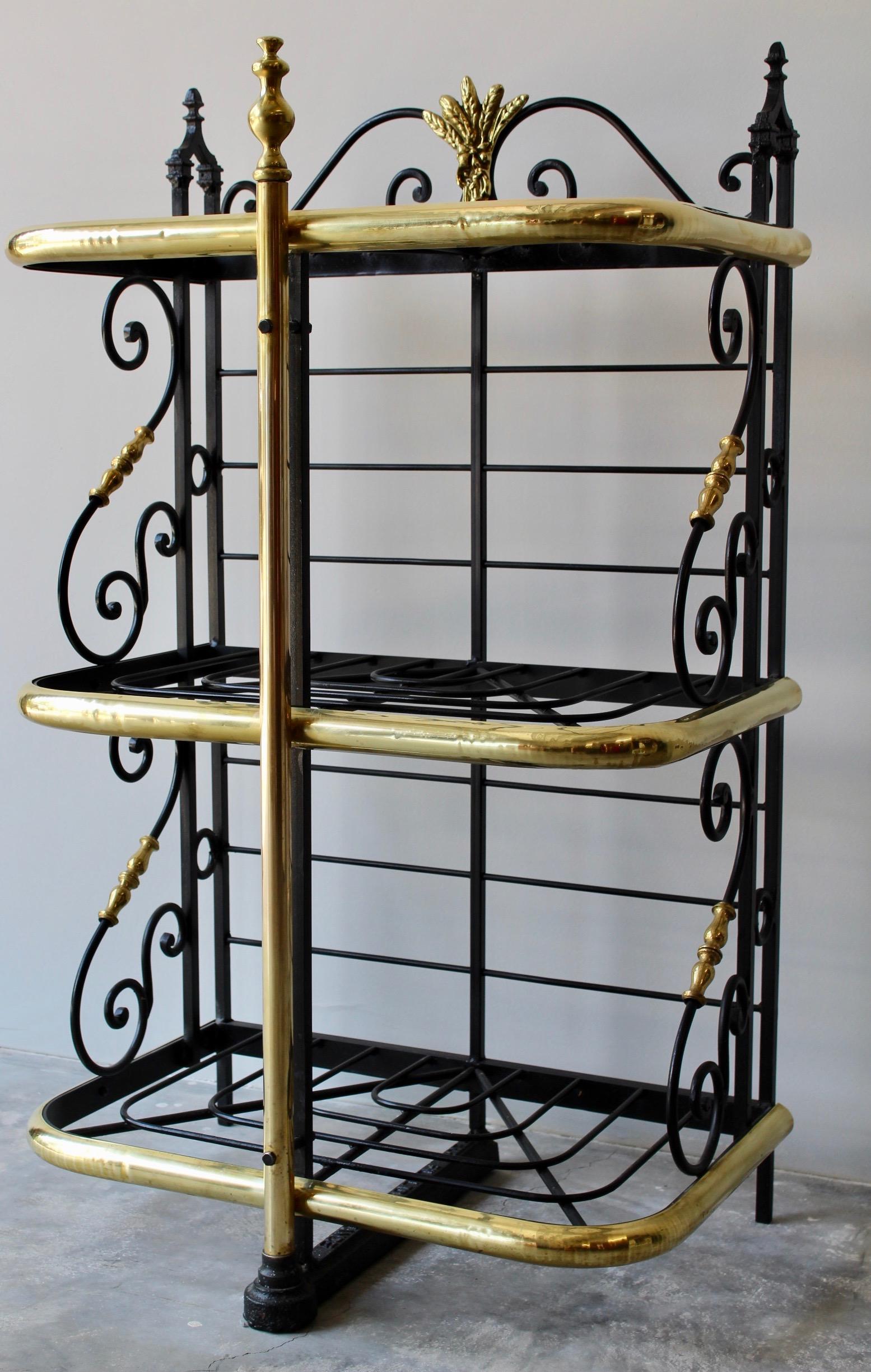 Cast 19th Century French Counter Top Bakers Rack