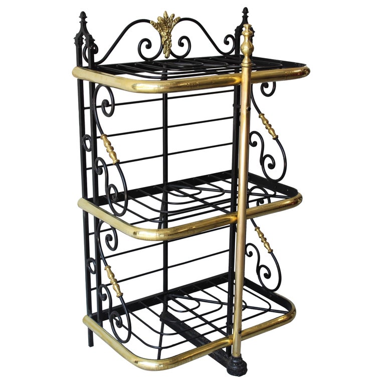 19th Century French Counter Top Bakers Rack For Sale