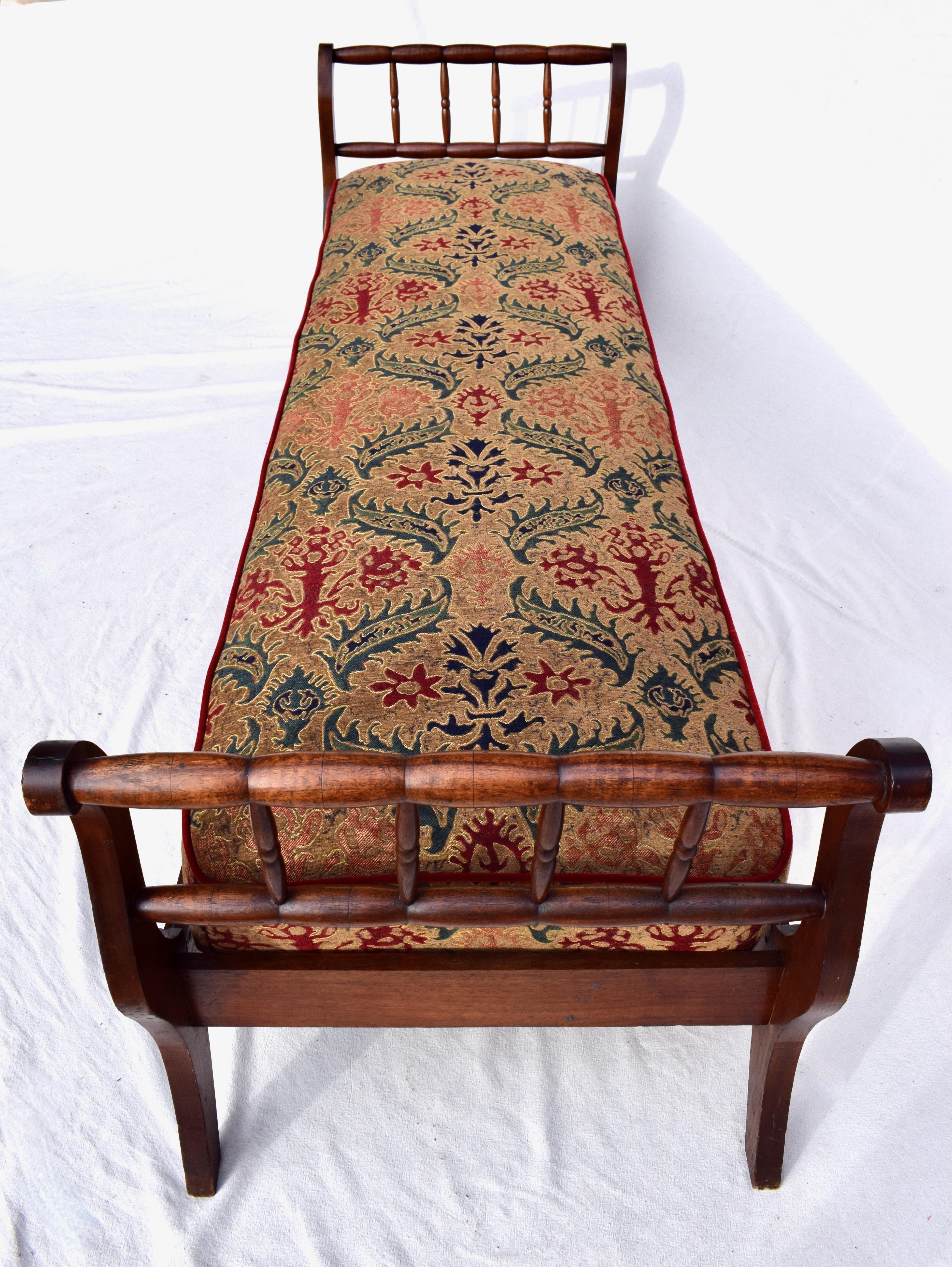 Textile 19th C. French Country Regency Daybed