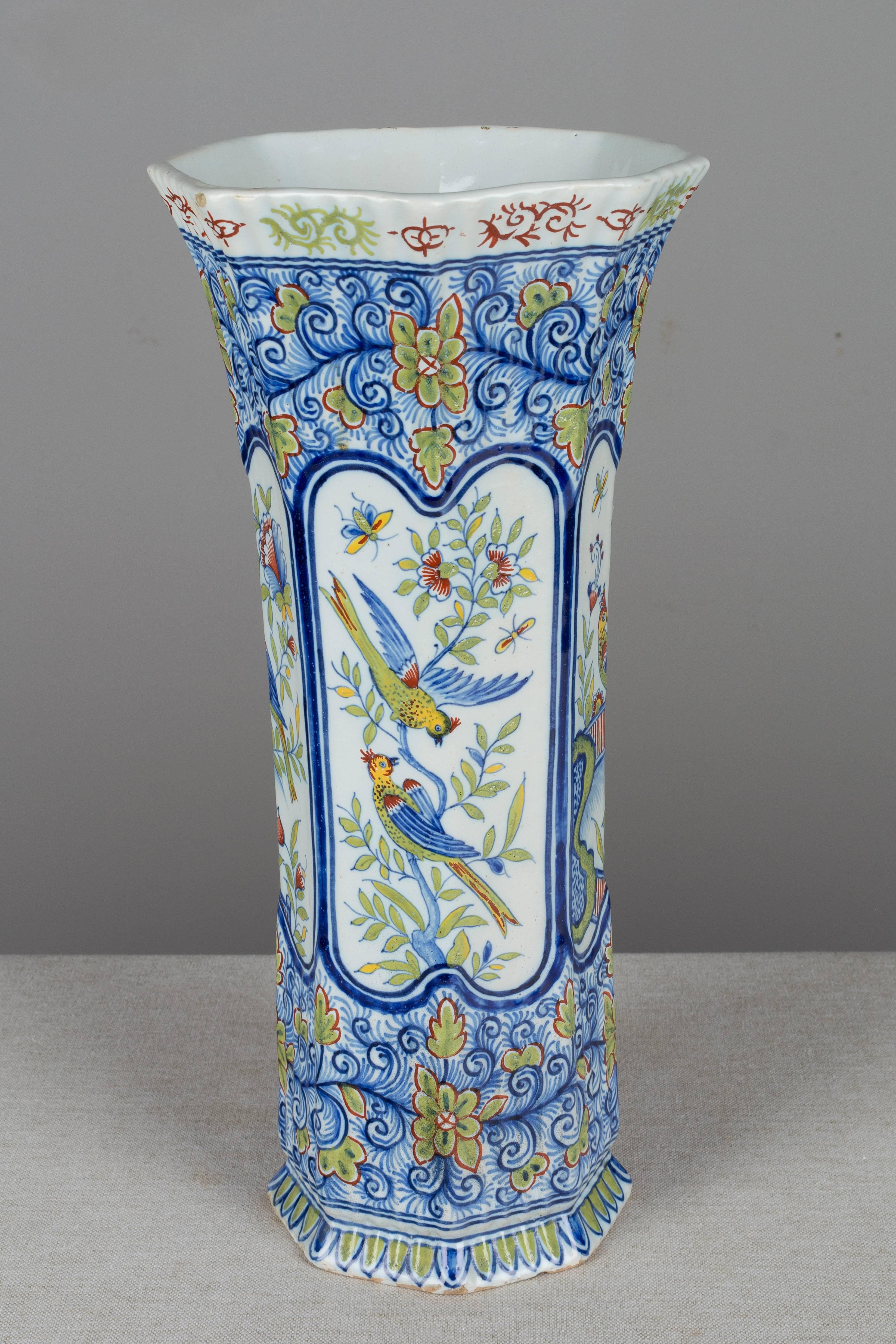 19th Century French Desvres Faience Vase 5