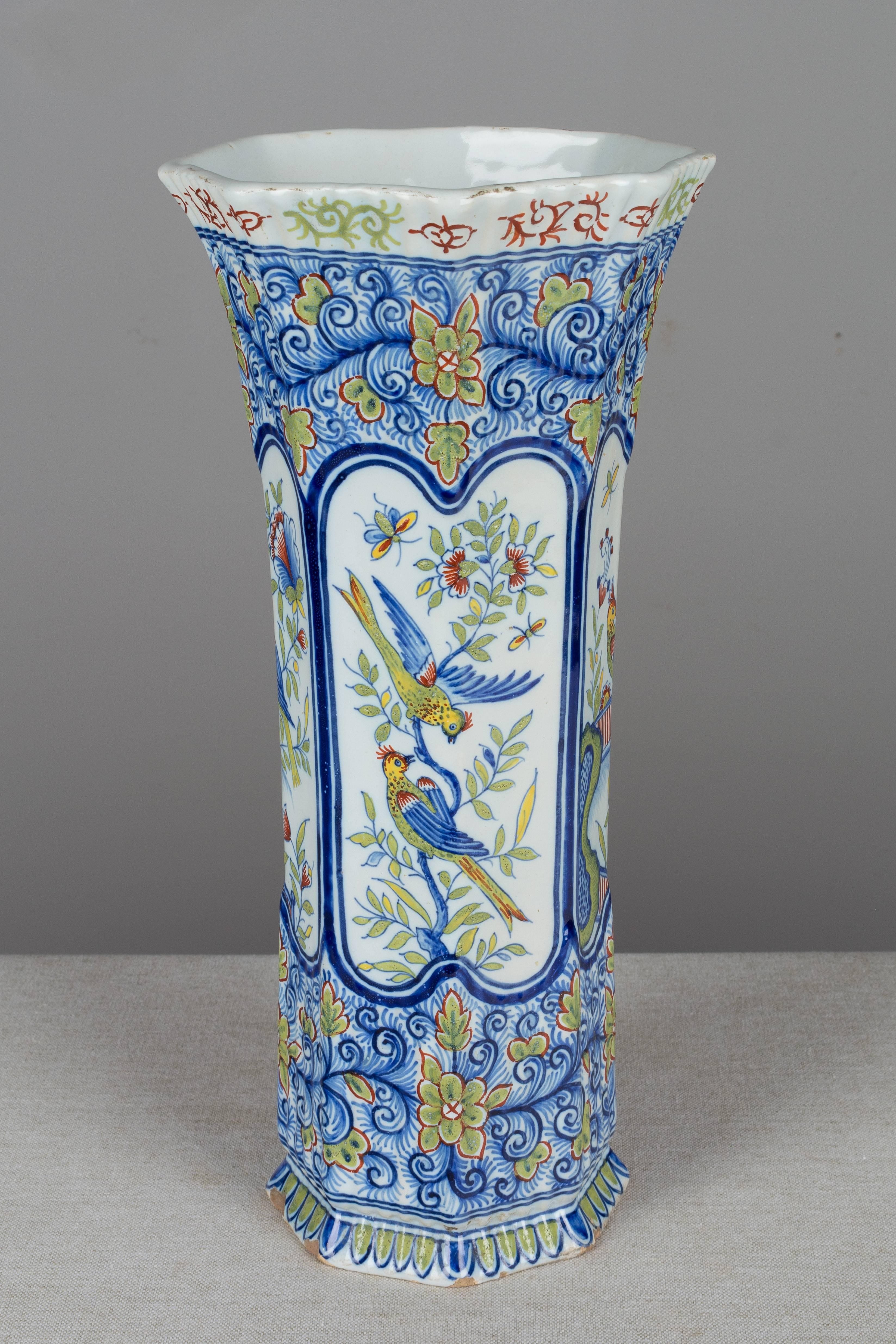 19th Century French Desvres Faience Vase 1