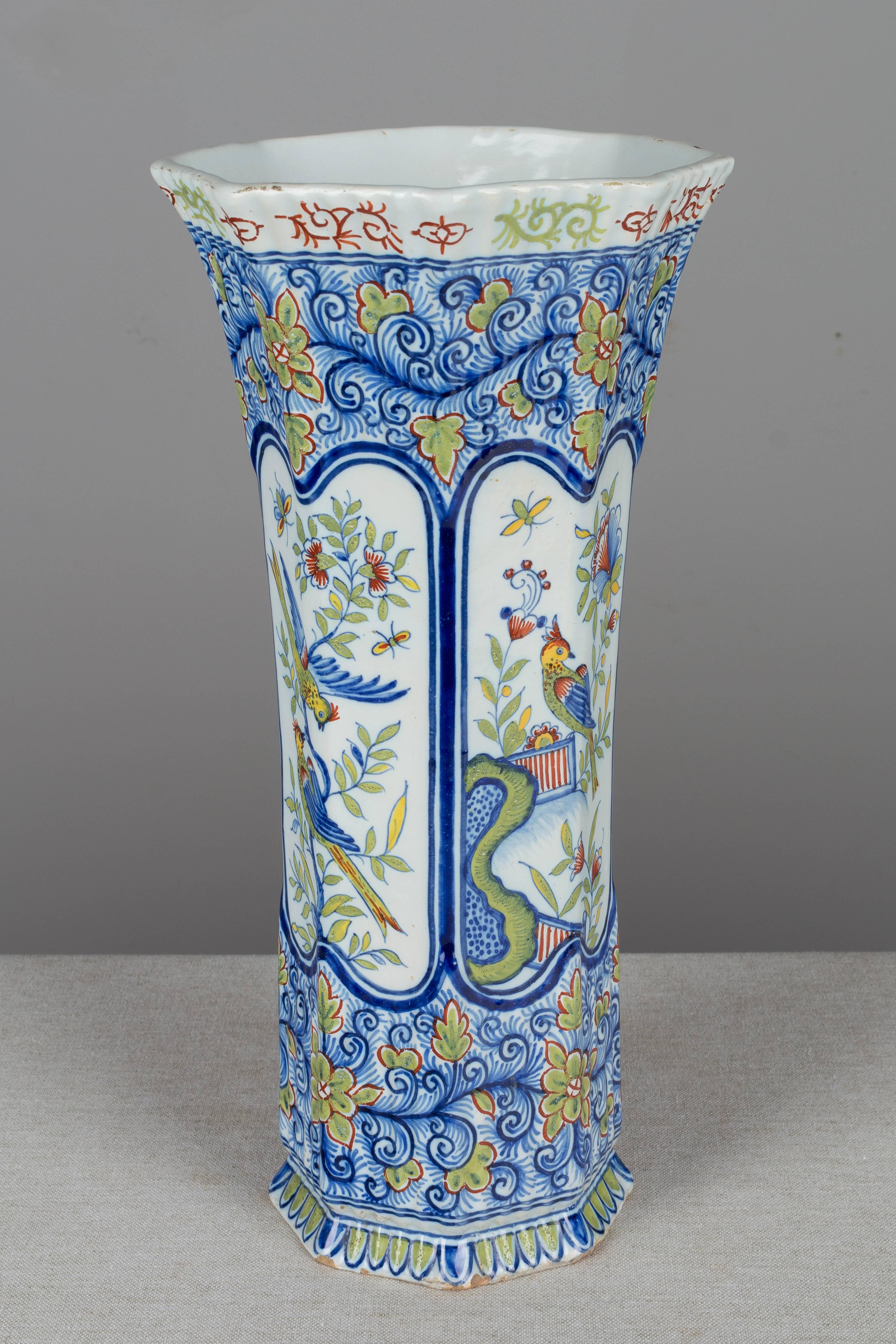 19th Century French Desvres Faience Vase 2