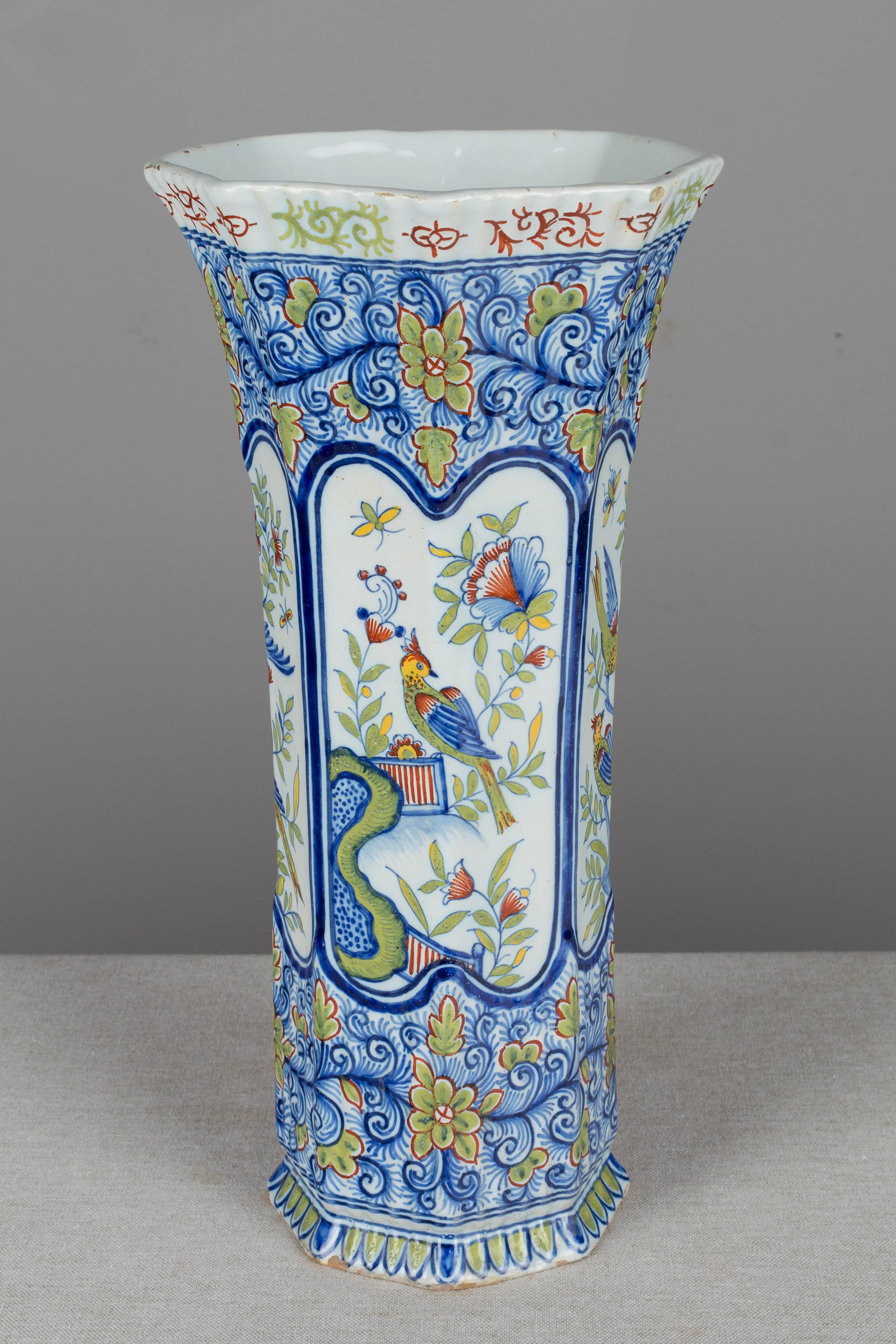19th Century French Desvres Faience Vase 3