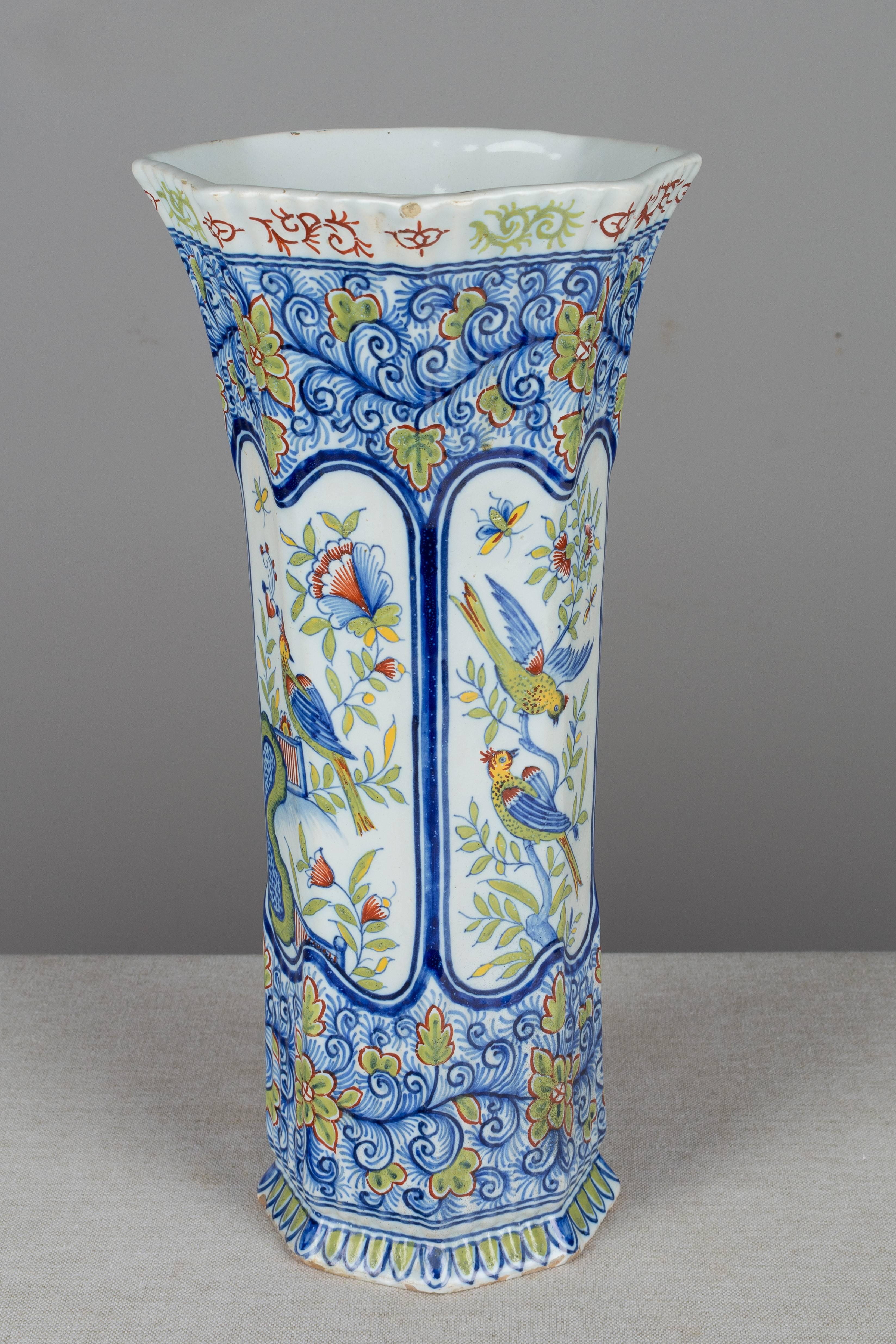 19th Century French Desvres Faience Vase 4